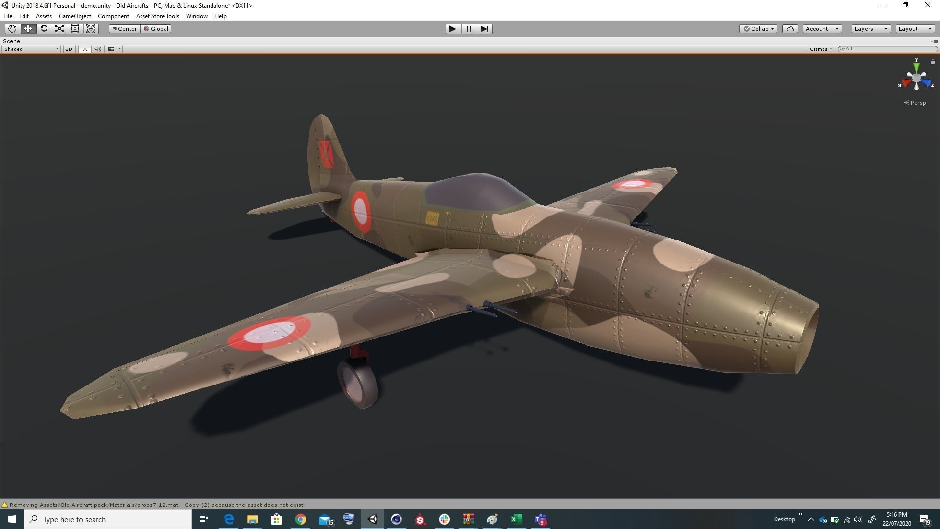 Pack of realistic pbr 42 low poly game AR VR ready aircraft Low-poly 3D model_71