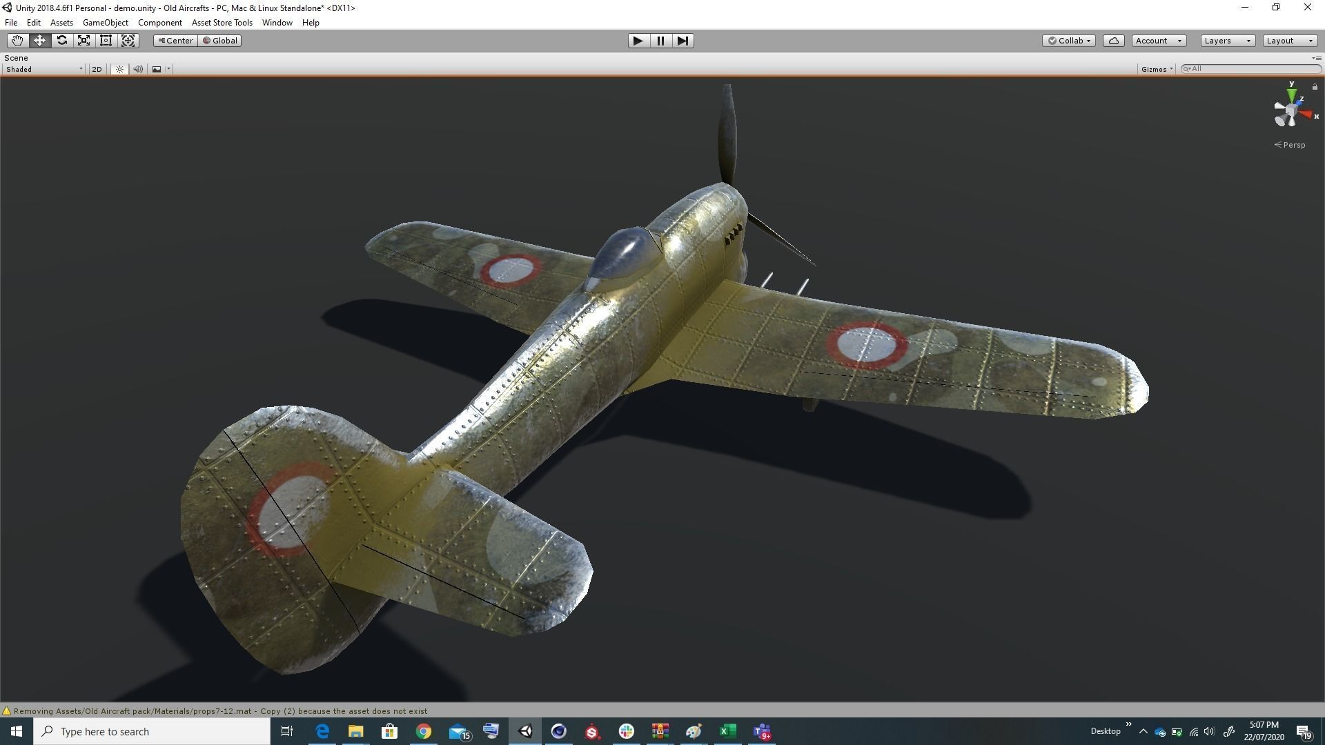 Pack of realistic pbr 42 low poly game AR VR ready aircraft Low-poly 3D model_46