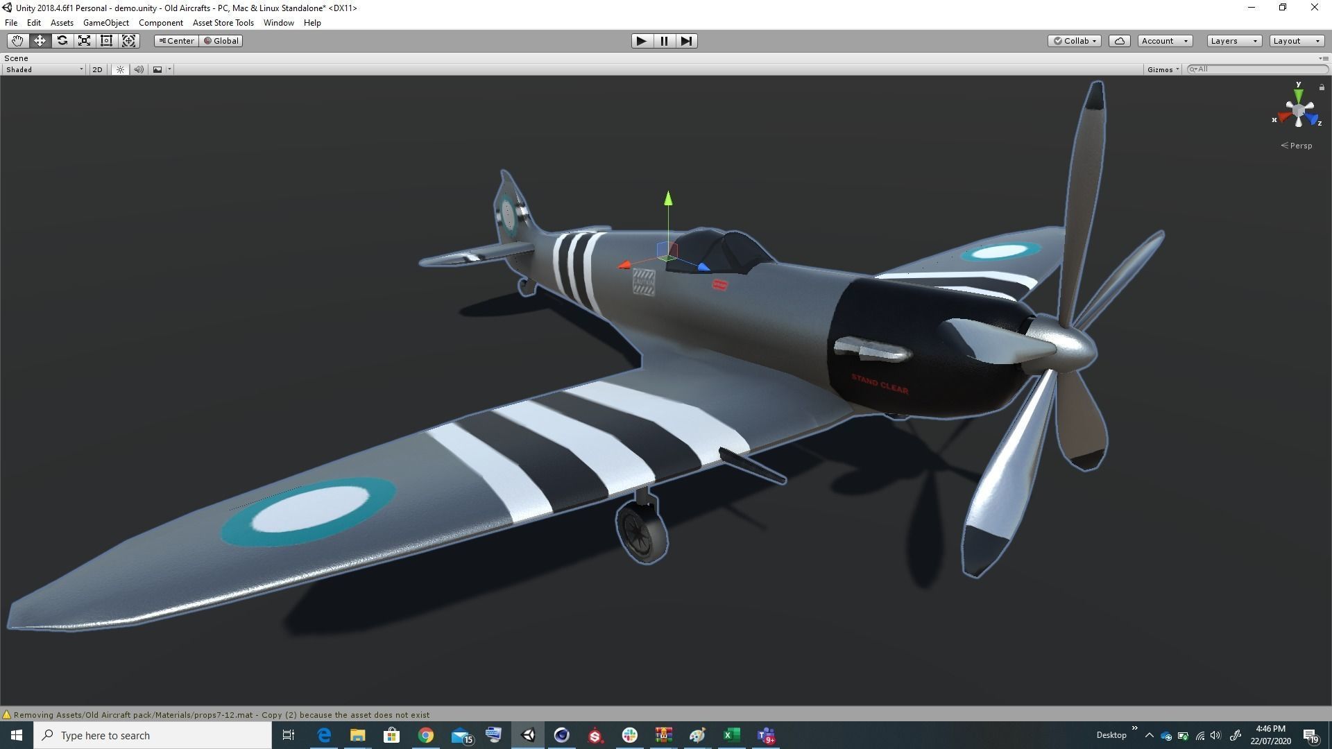 Pack of realistic pbr 42 low poly game AR VR ready aircraft Low-poly 3D model_19