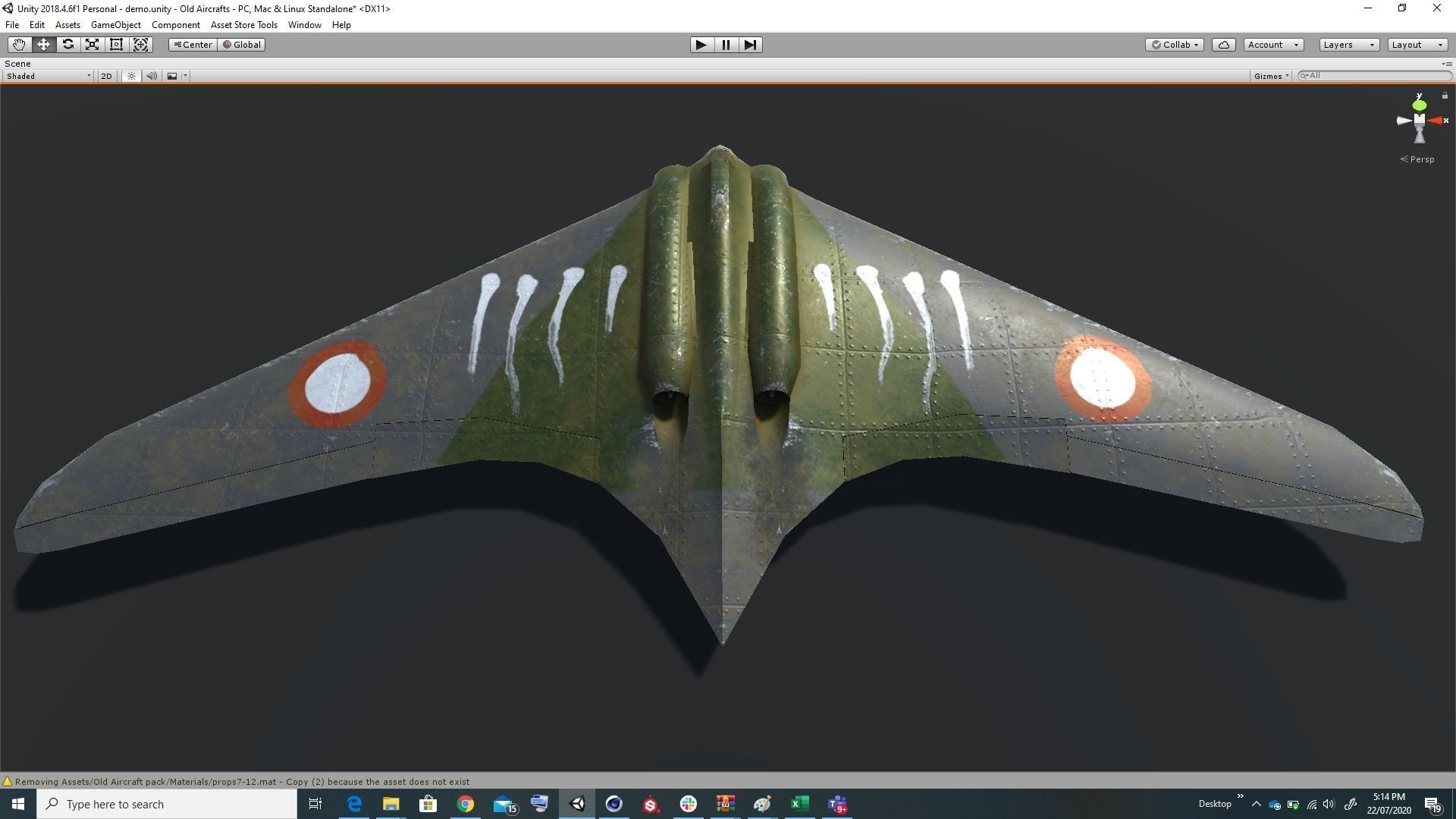 Pack of realistic pbr 42 low poly game AR VR ready aircraft Low-poly 3D model_65