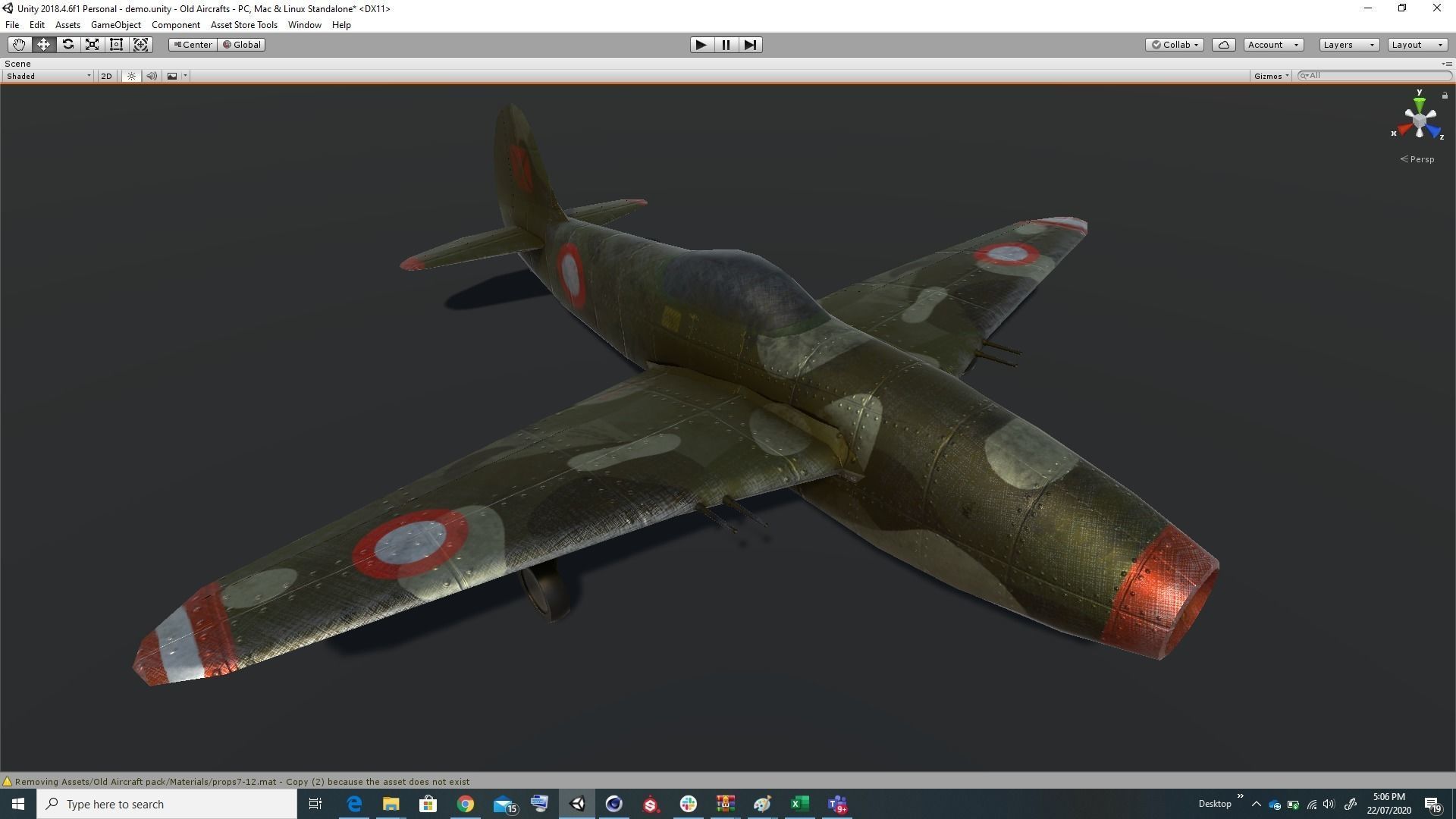 Pack of realistic pbr 42 low poly game AR VR ready aircraft Low-poly 3D model_44