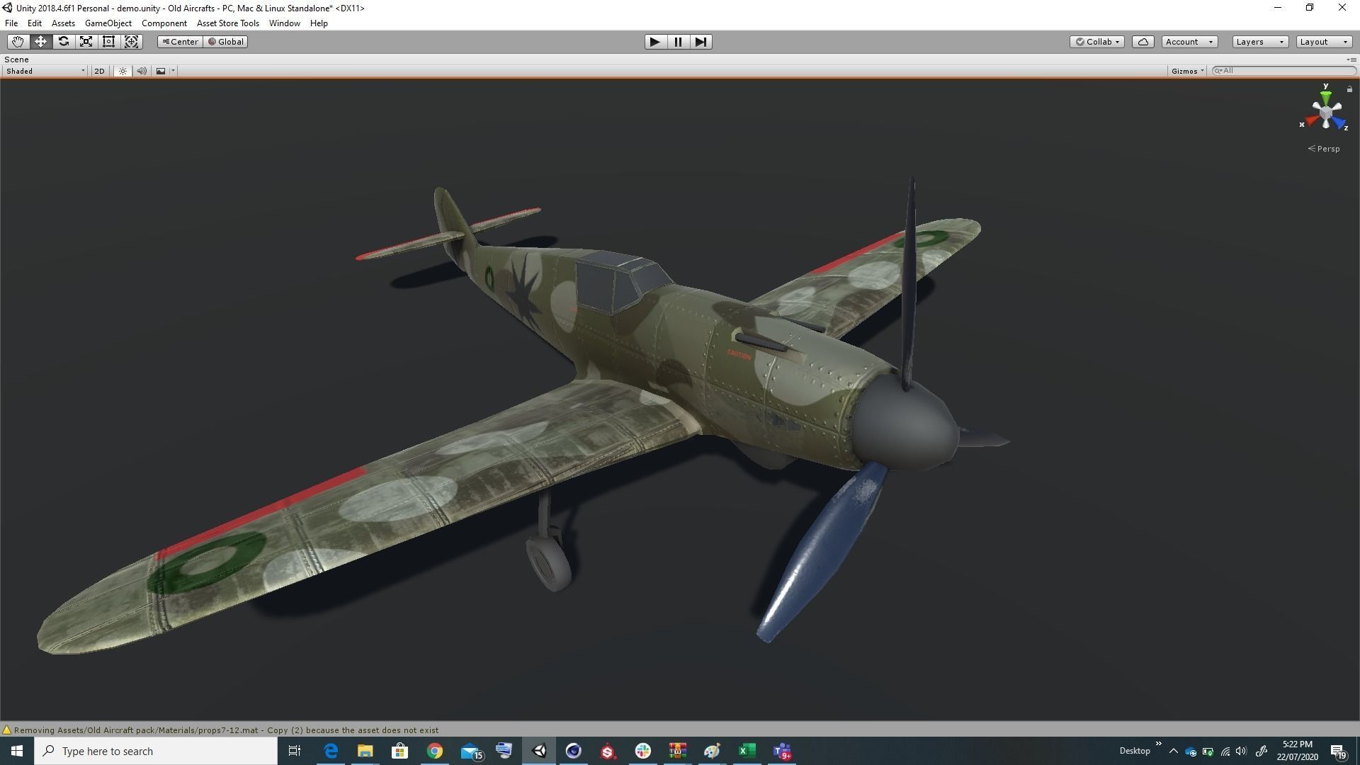 Pack of realistic pbr 42 low poly game AR VR ready aircraft Low-poly 3D model_86