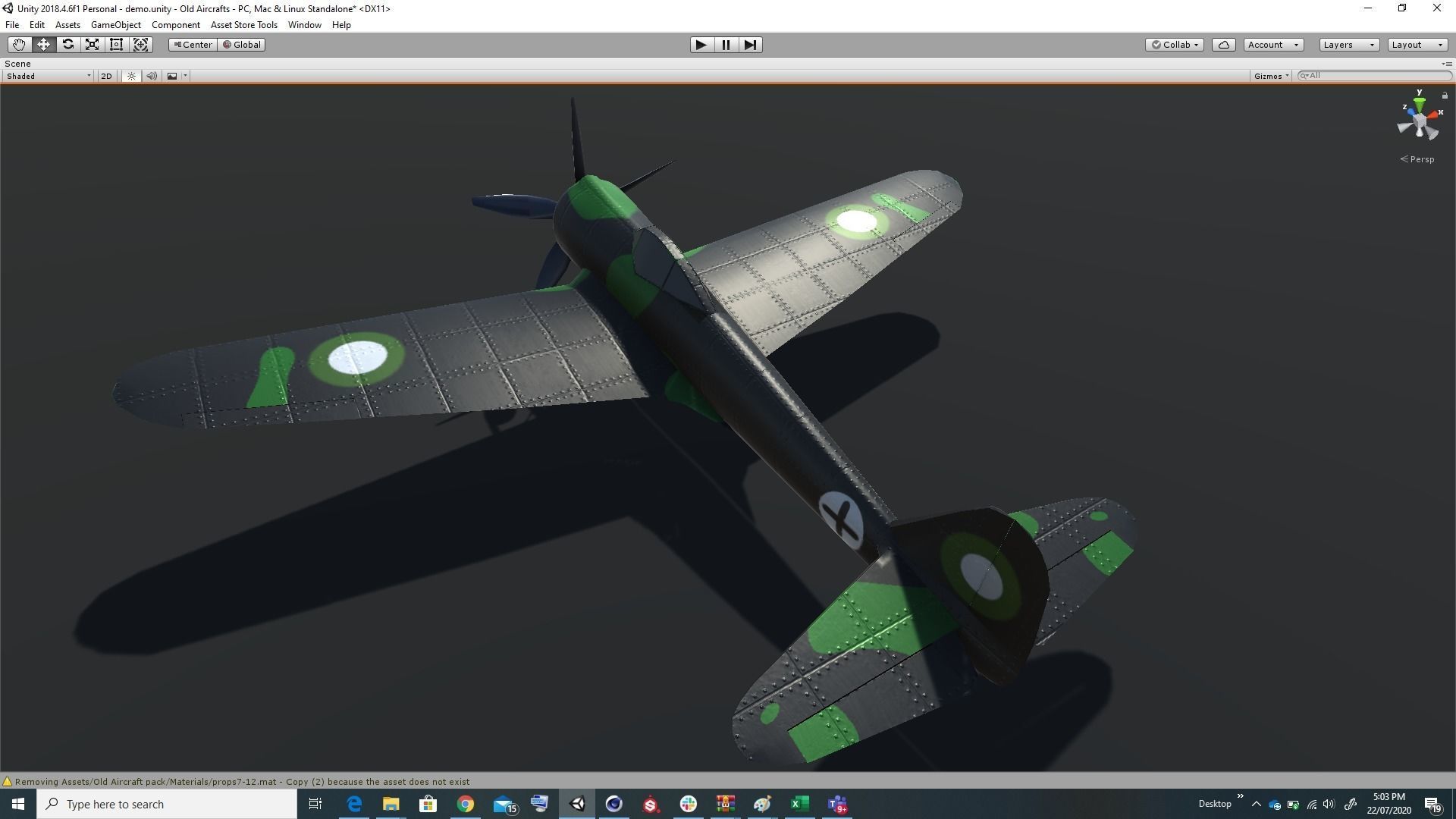 Pack of realistic pbr 42 low poly game AR VR ready aircraft Low-poly 3D model_37