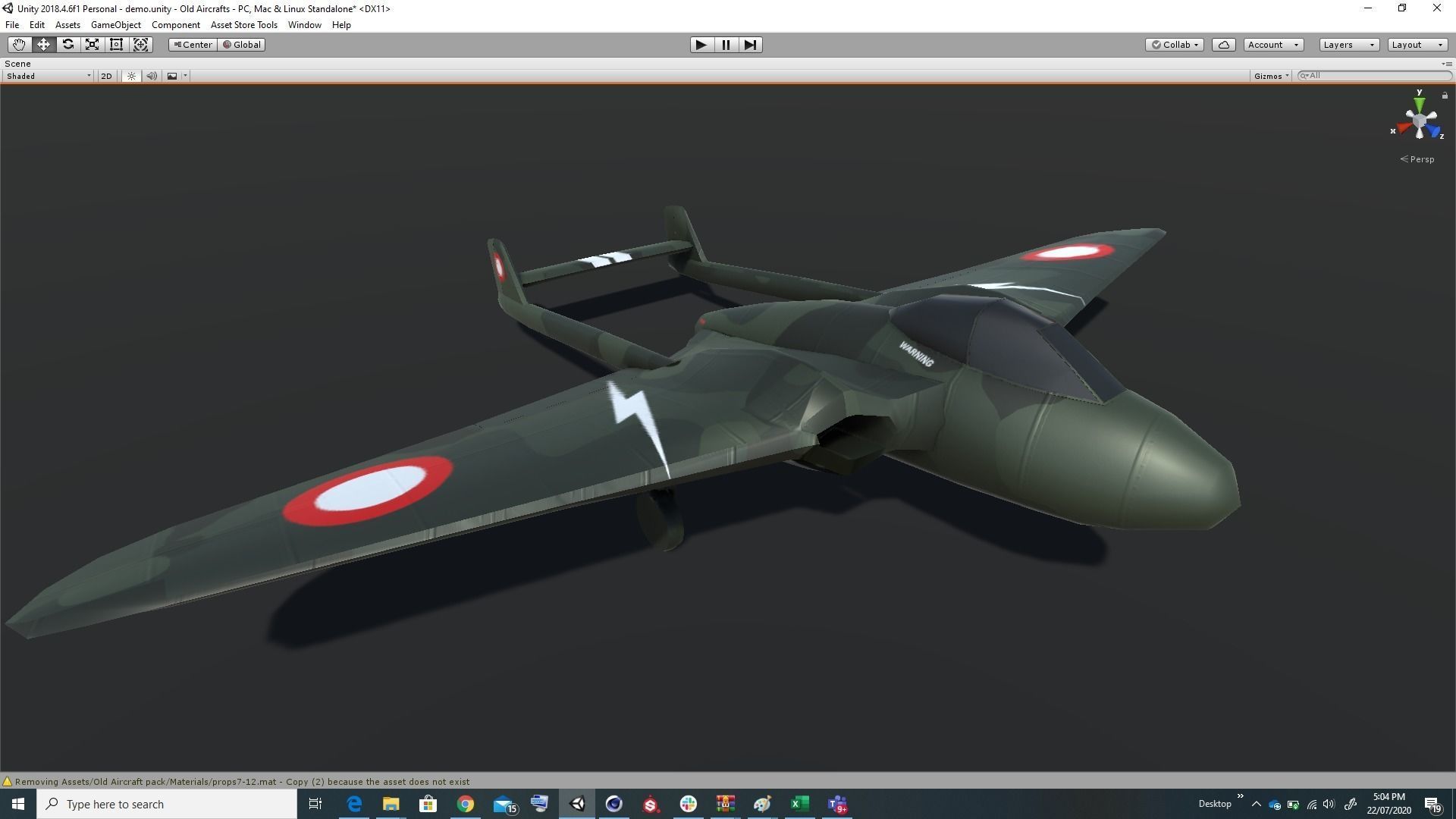 Pack of realistic pbr 42 low poly game AR VR ready aircraft Low-poly 3D model_40