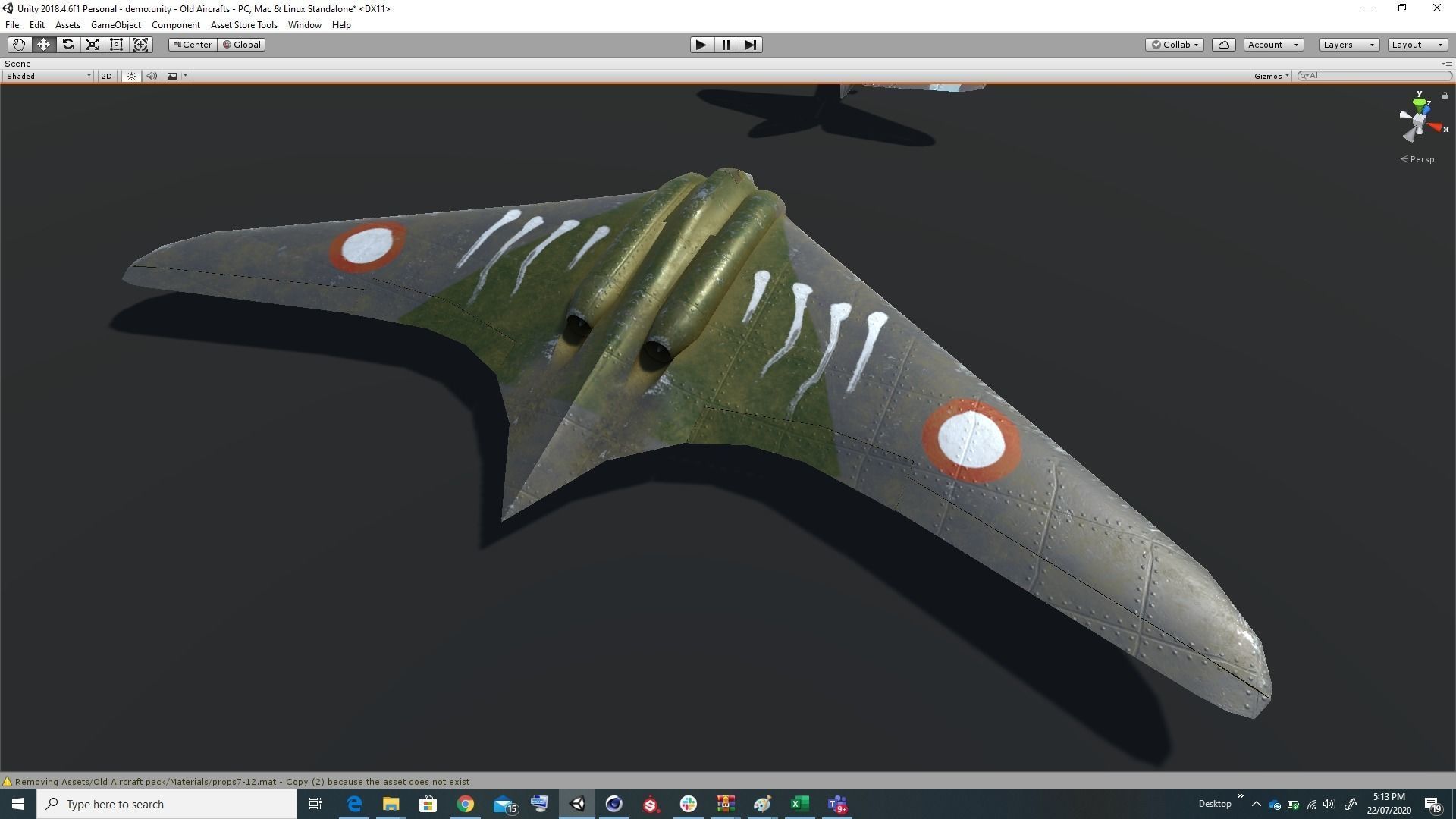 Pack of realistic pbr 42 low poly game AR VR ready aircraft Low-poly 3D model_64