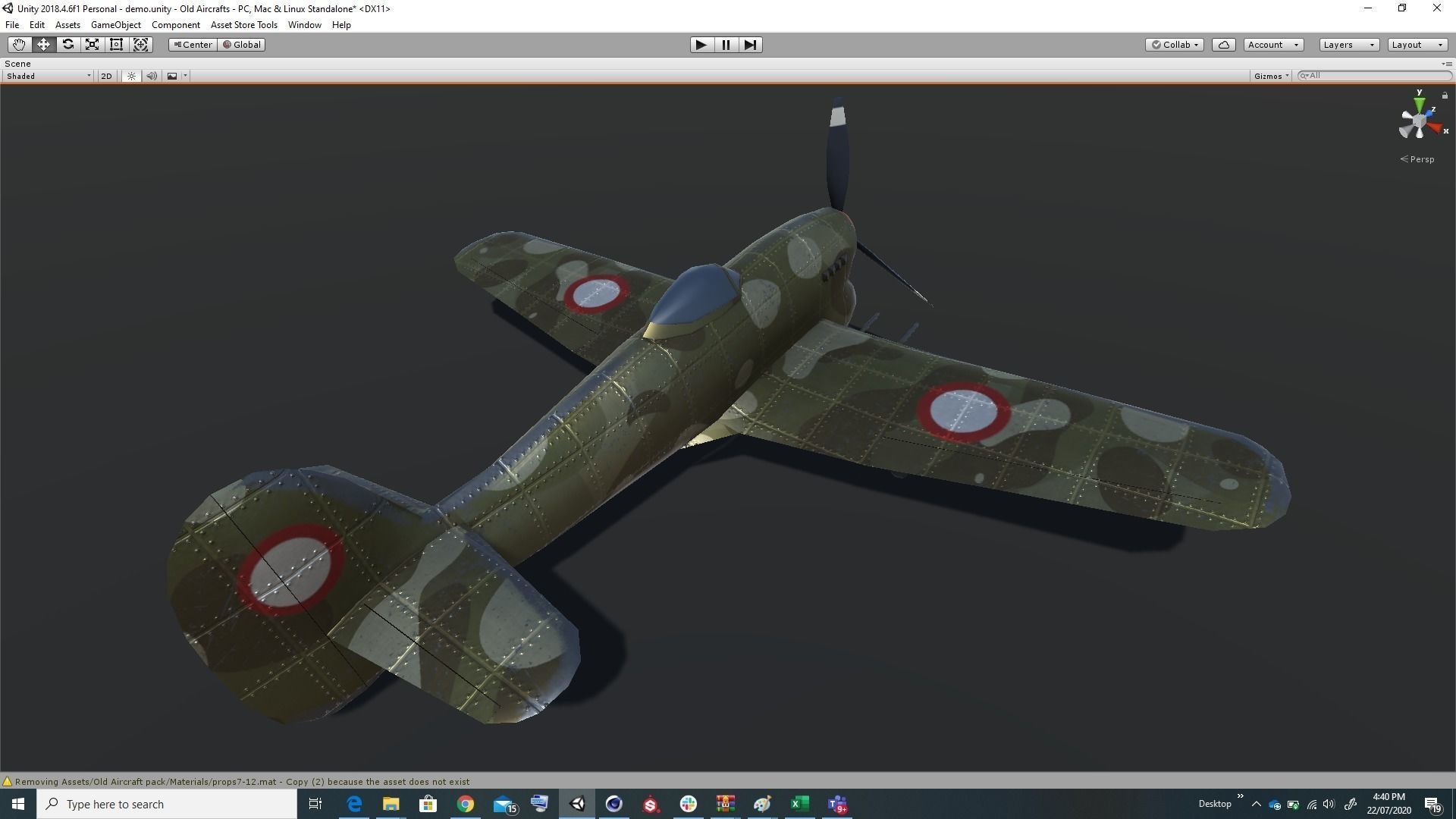 Pack of realistic pbr 42 low poly game AR VR ready aircraft Low-poly 3D model_6