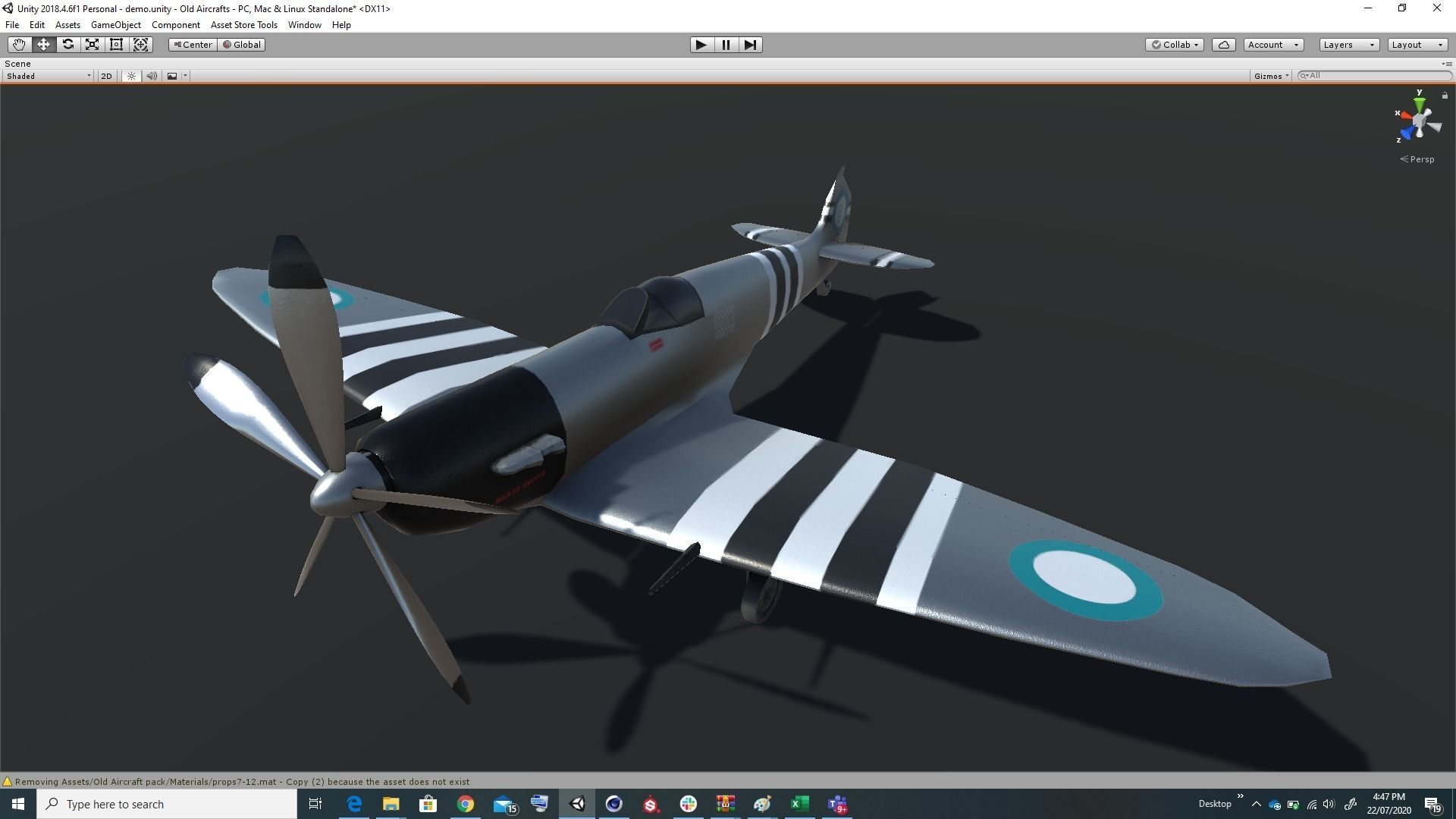 Pack of realistic pbr 42 low poly game AR VR ready aircraft Low-poly 3D model_22