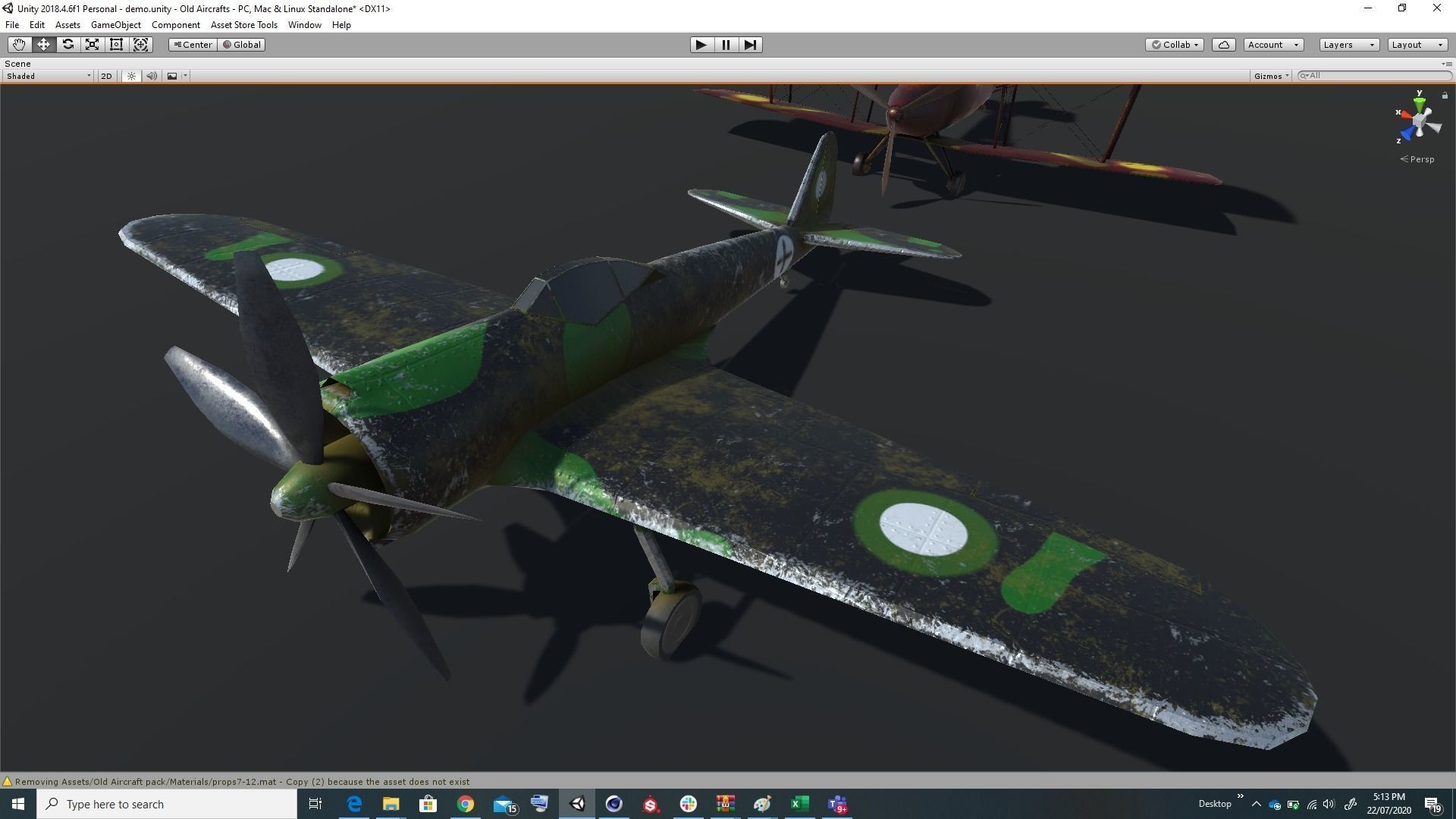 Pack of realistic pbr 42 low poly game AR VR ready aircraft Low-poly 3D model_62