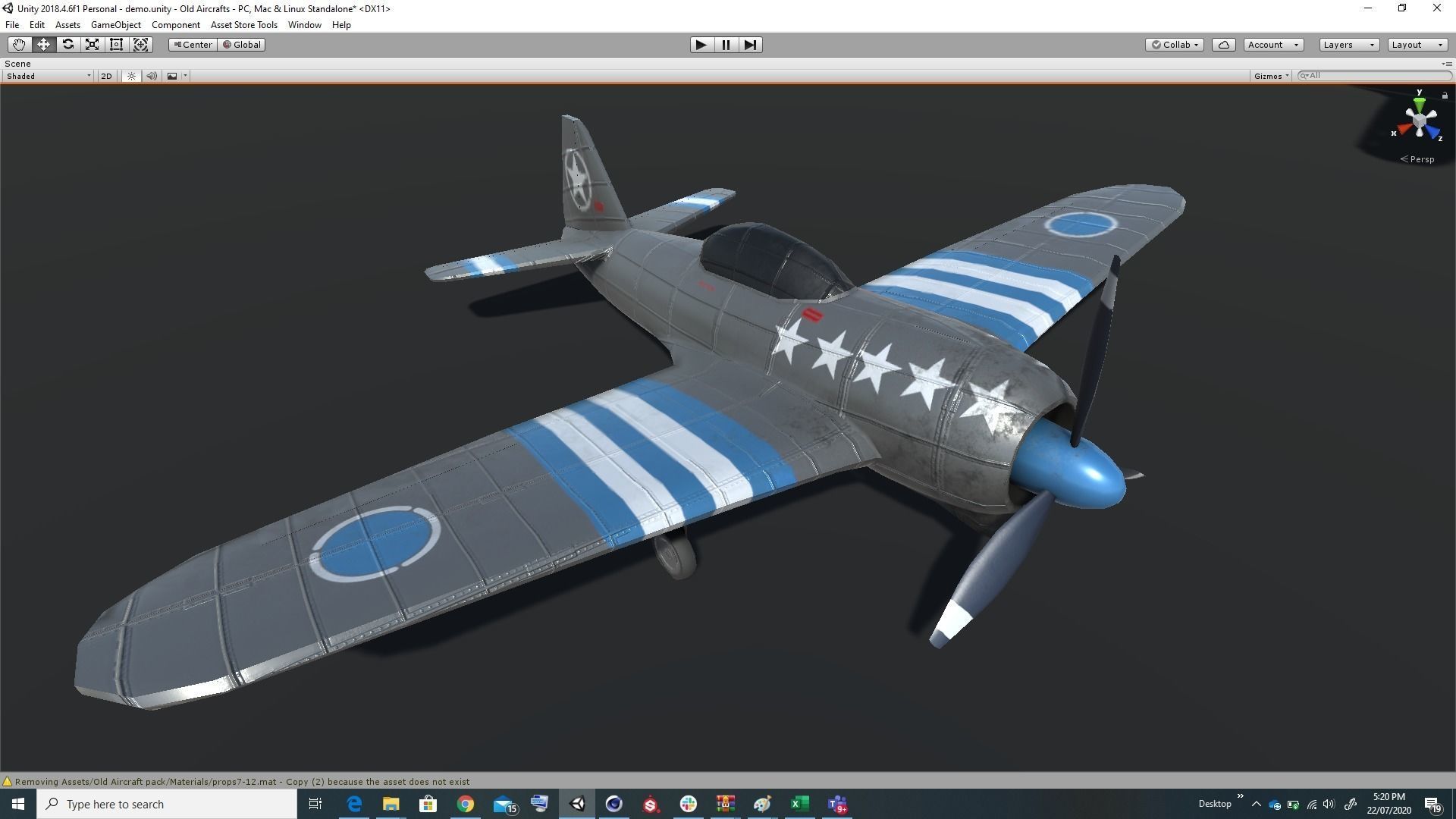 Pack of realistic pbr 42 low poly game AR VR ready aircraft Low-poly 3D model_81