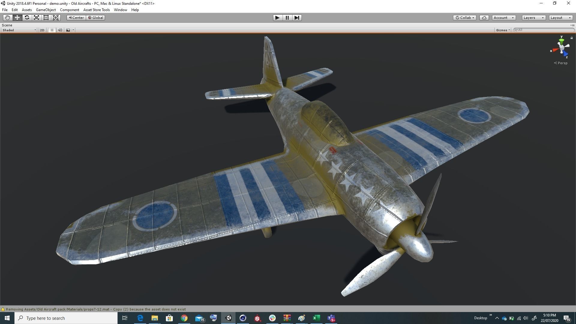 Pack of realistic pbr 42 low poly game AR VR ready aircraft Low-poly 3D model_55