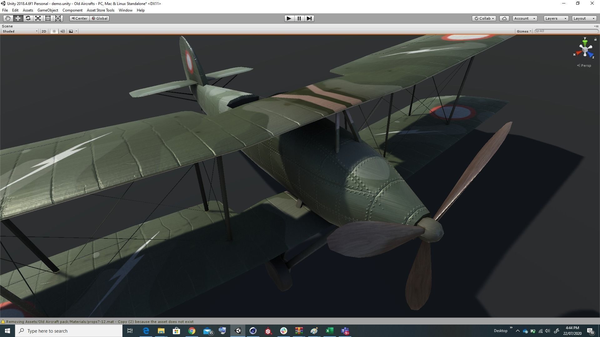 Pack of realistic pbr 42 low poly game AR VR ready aircraft Low-poly 3D model_18