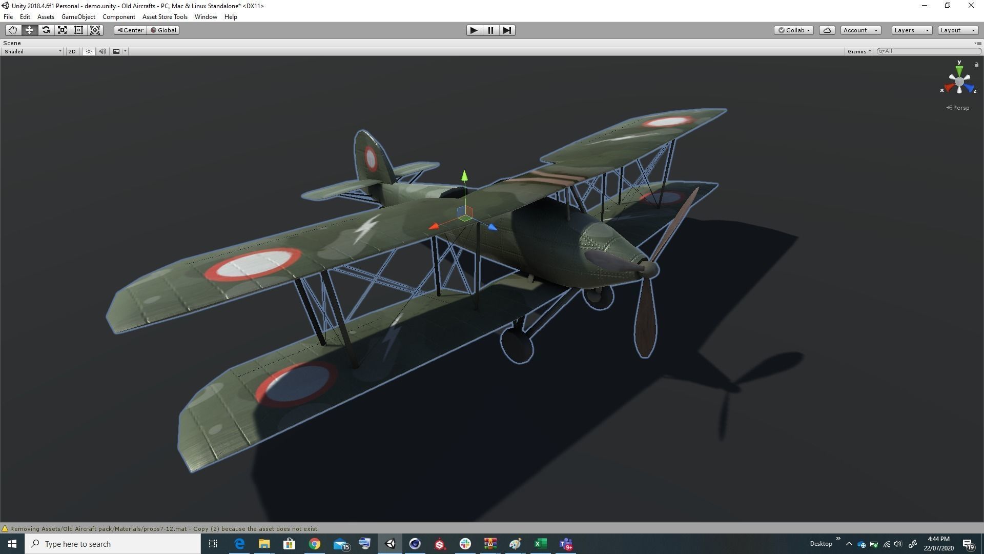 Pack of realistic pbr 42 low poly game AR VR ready aircraft Low-poly 3D model_15