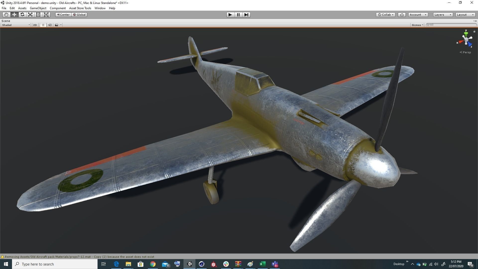 Pack of realistic pbr 42 low poly game AR VR ready aircraft Low-poly 3D model_60