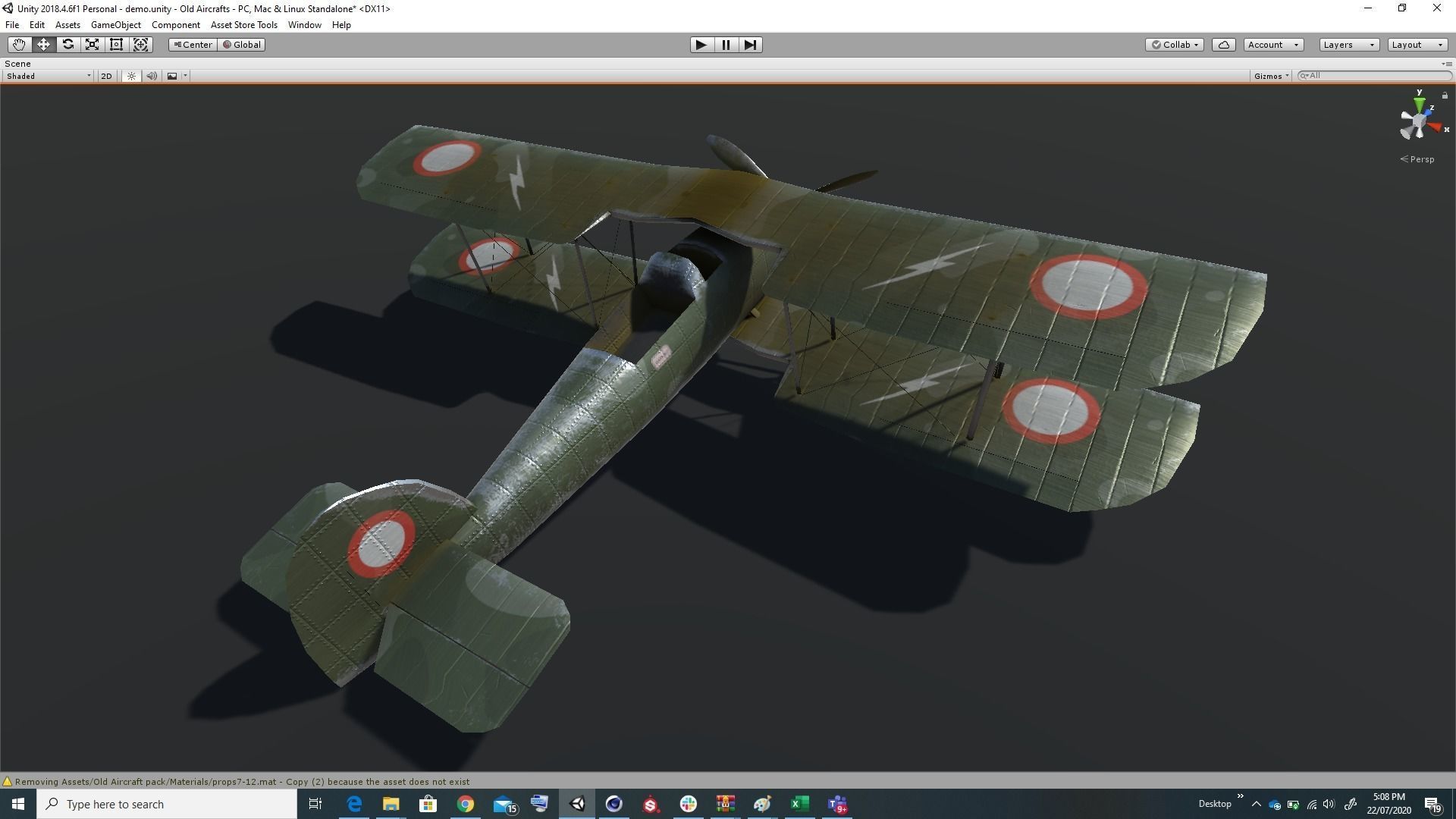 Pack of realistic pbr 42 low poly game AR VR ready aircraft Low-poly 3D model_49