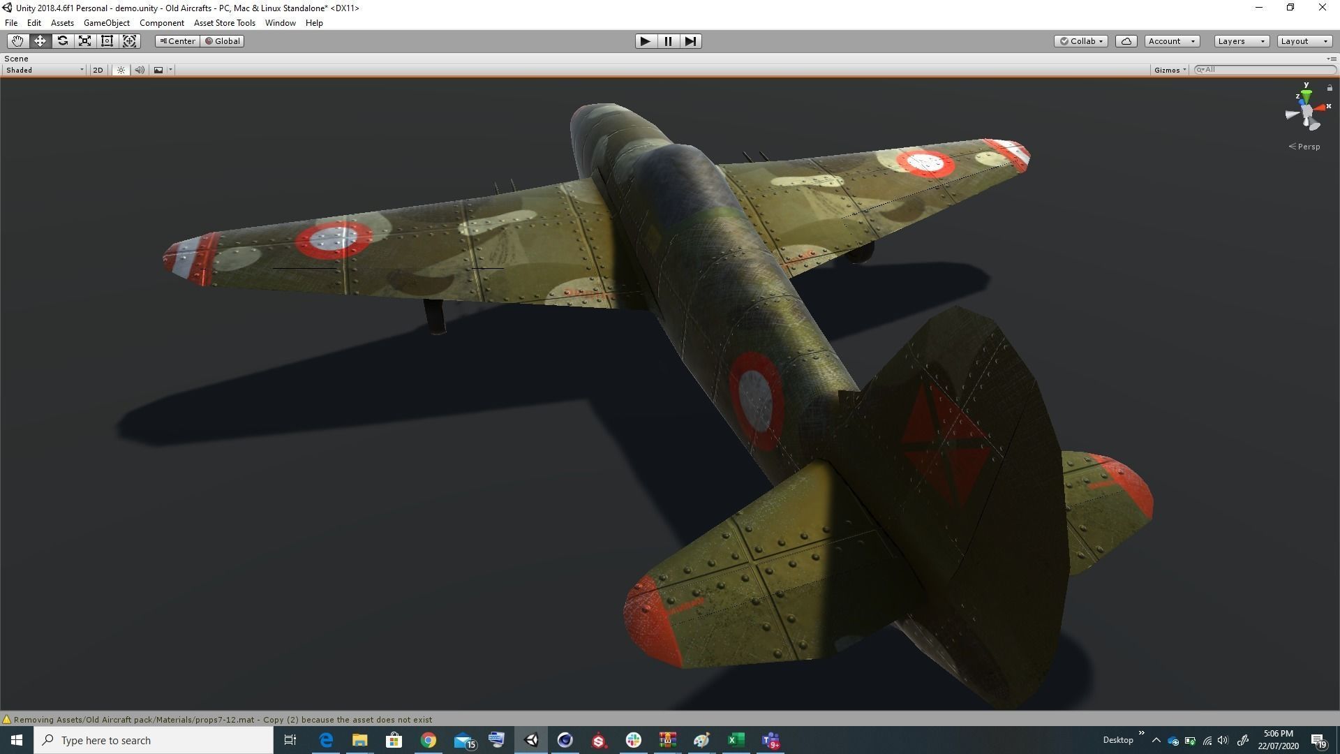 Pack of realistic pbr 42 low poly game AR VR ready aircraft Low-poly 3D model_45