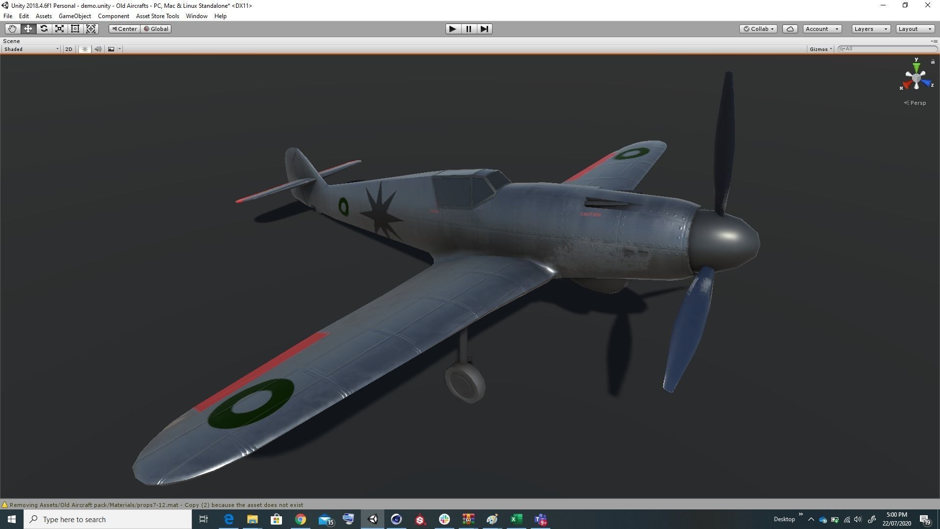 Pack of realistic pbr 42 low poly game AR VR ready aircraft Low-poly 3D model_34