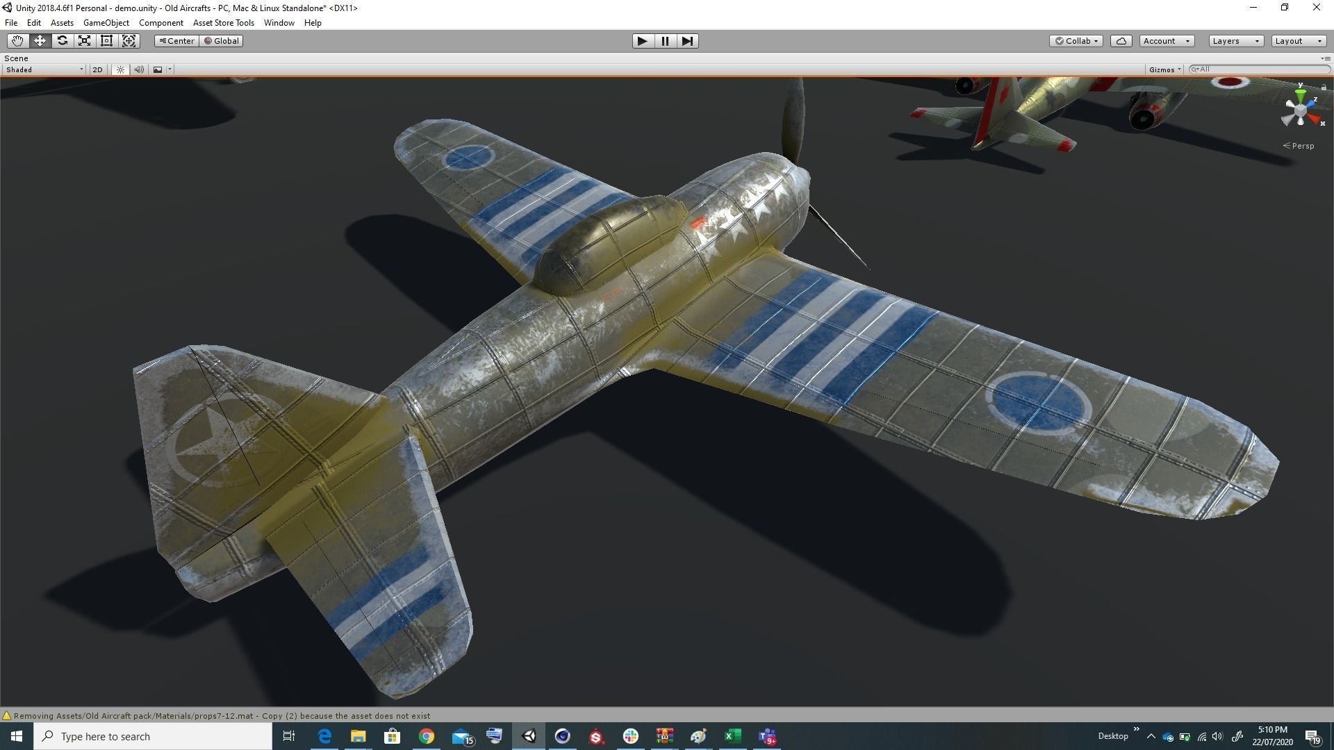 Pack of realistic pbr 42 low poly game AR VR ready aircraft Low-poly 3D model_54