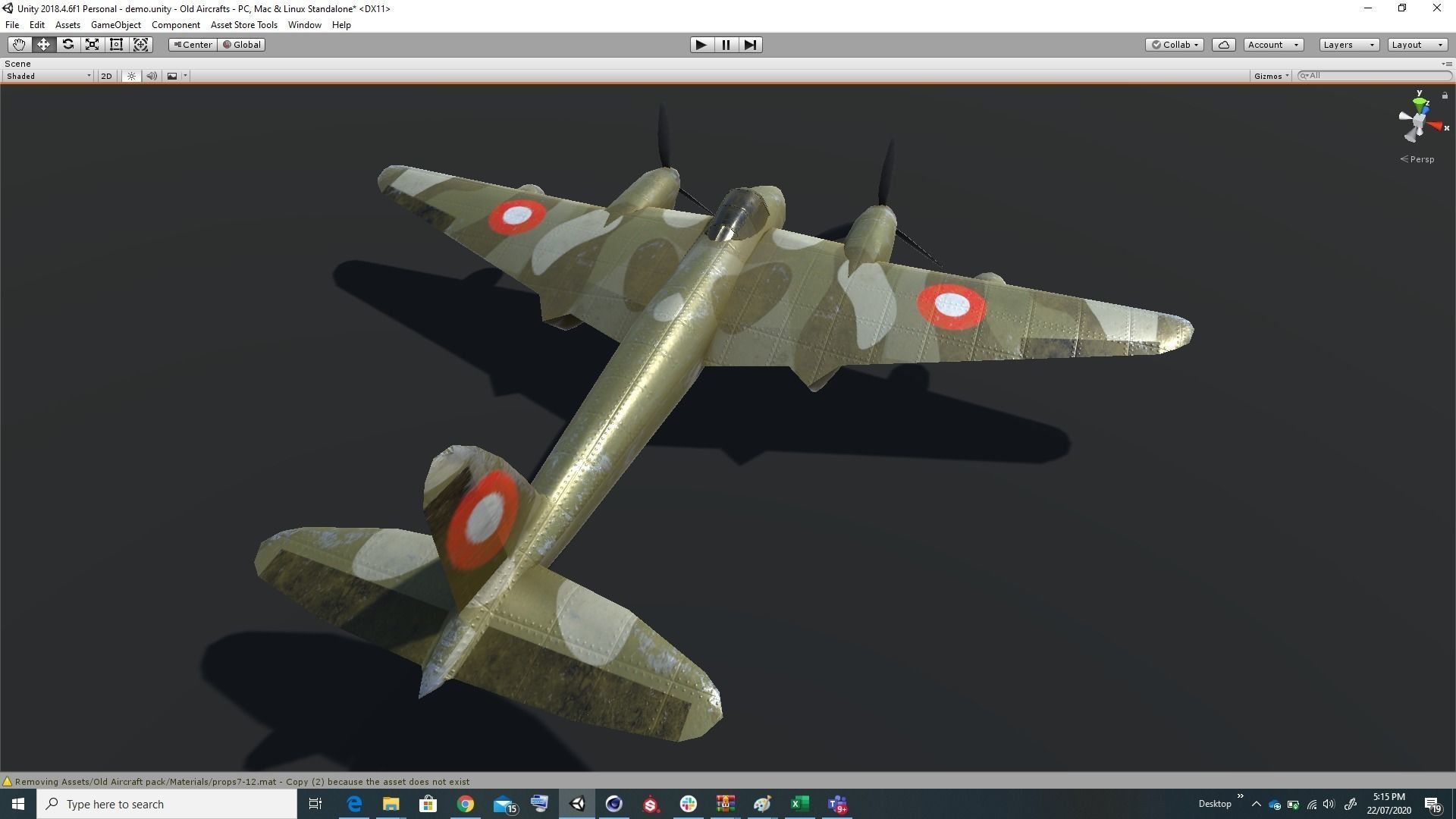 Pack of realistic pbr 42 low poly game AR VR ready aircraft Low-poly 3D model_69