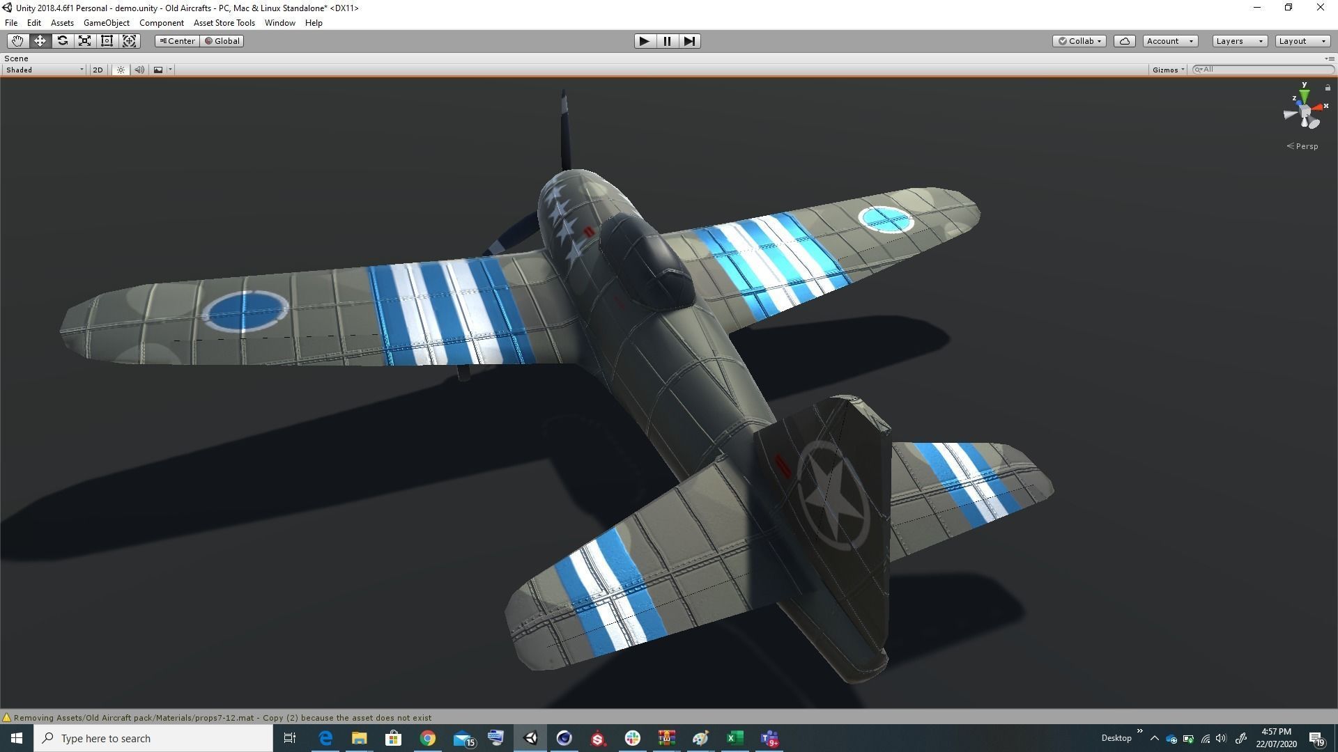 Pack of realistic pbr 42 low poly game AR VR ready aircraft Low-poly 3D model_29