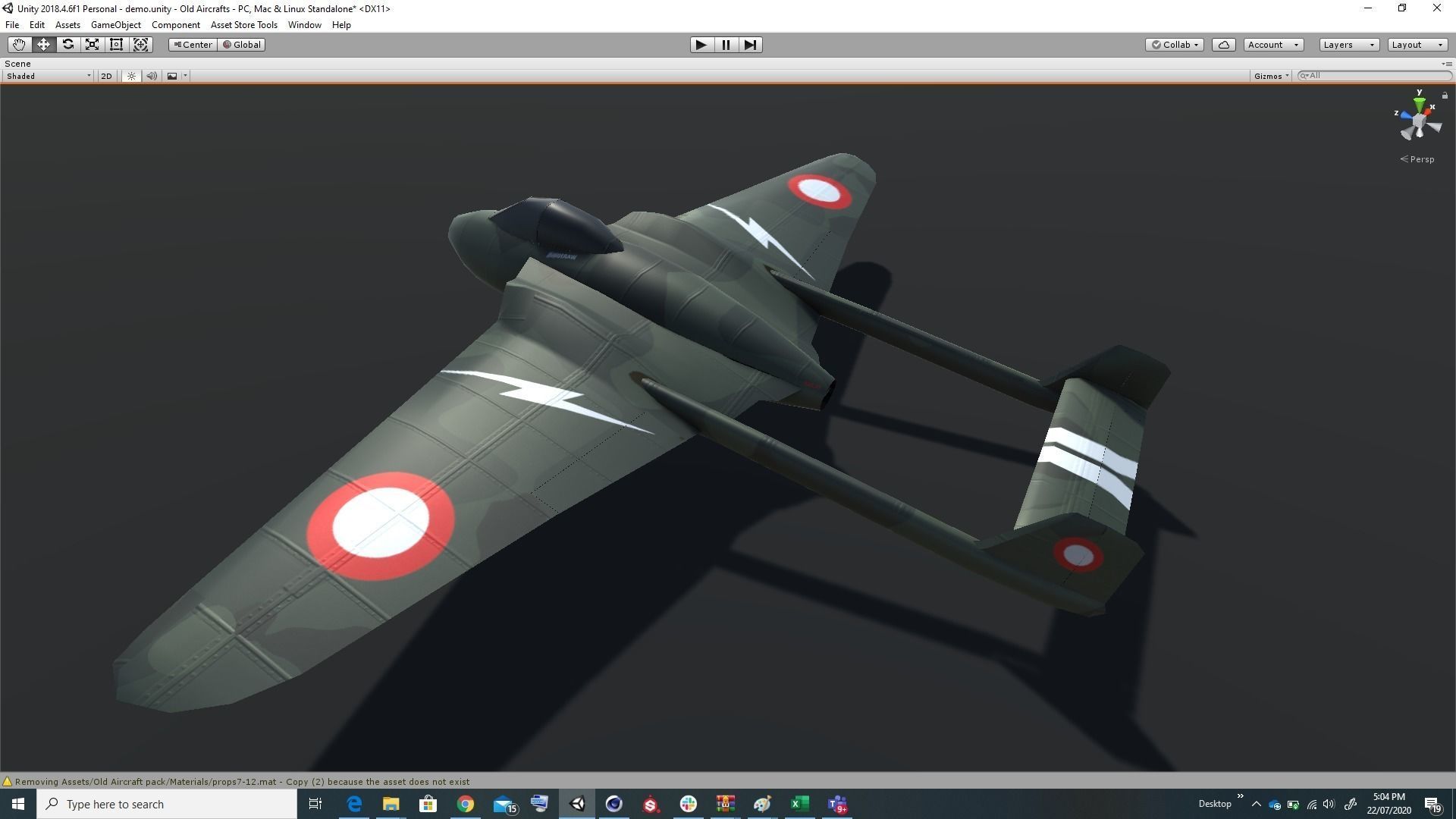 Pack of realistic pbr 42 low poly game AR VR ready aircraft Low-poly 3D model_41