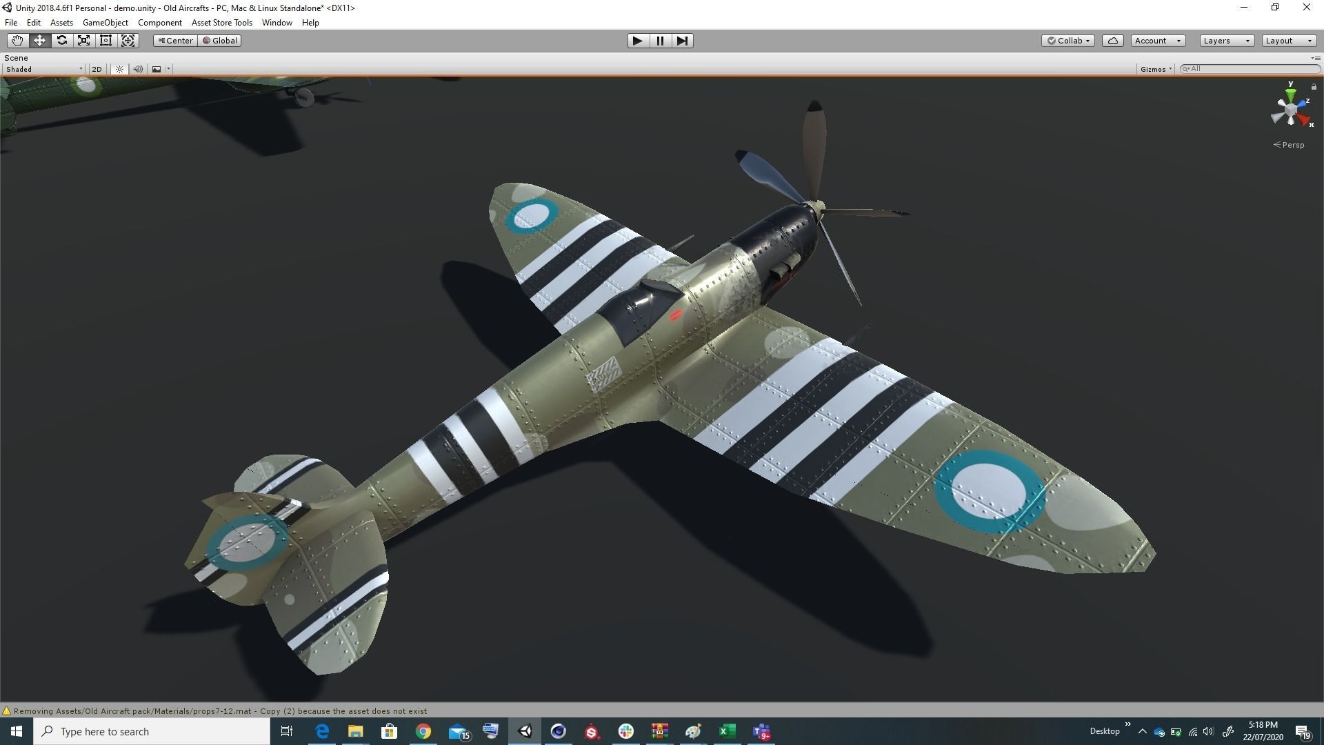 Pack of realistic pbr 42 low poly game AR VR ready aircraft Low-poly 3D model_78