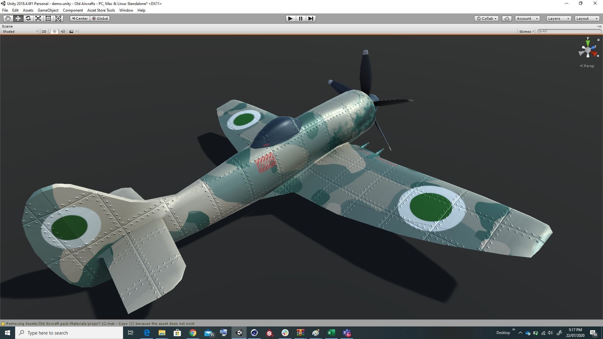 Pack of realistic pbr 42 low poly game AR VR ready aircraft Low-poly 3D model_74