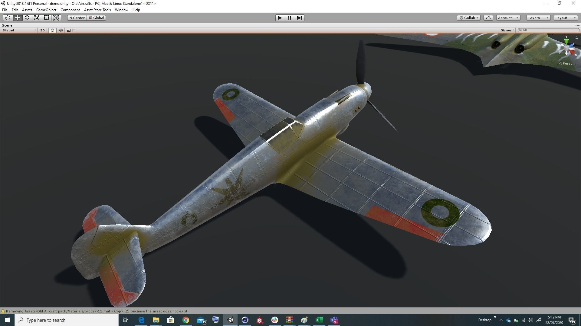 Pack of realistic pbr 42 low poly game AR VR ready aircraft Low-poly 3D model_61