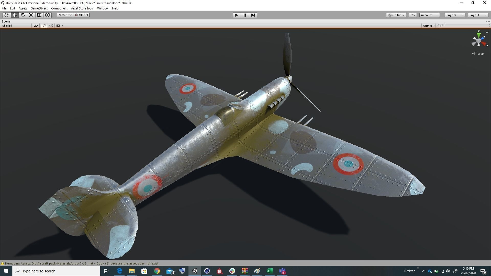 Pack of realistic pbr 42 low poly game AR VR ready aircraft Low-poly 3D model_53