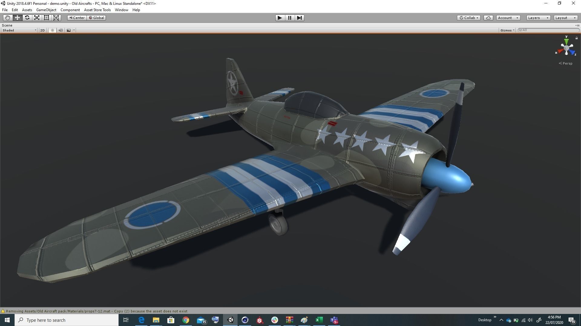 Pack of realistic pbr 42 low poly game AR VR ready aircraft Low-poly 3D model_27