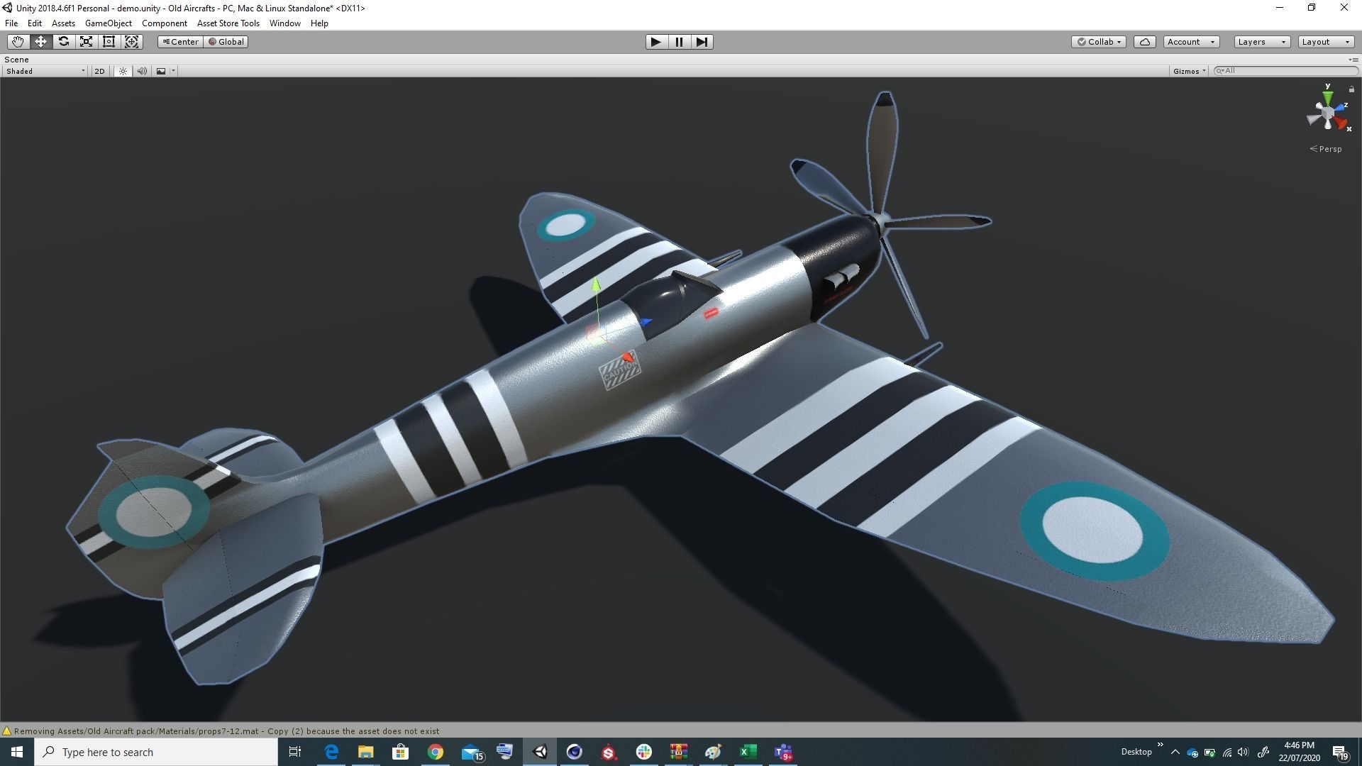 Pack of realistic pbr 42 low poly game AR VR ready aircraft Low-poly 3D model_20