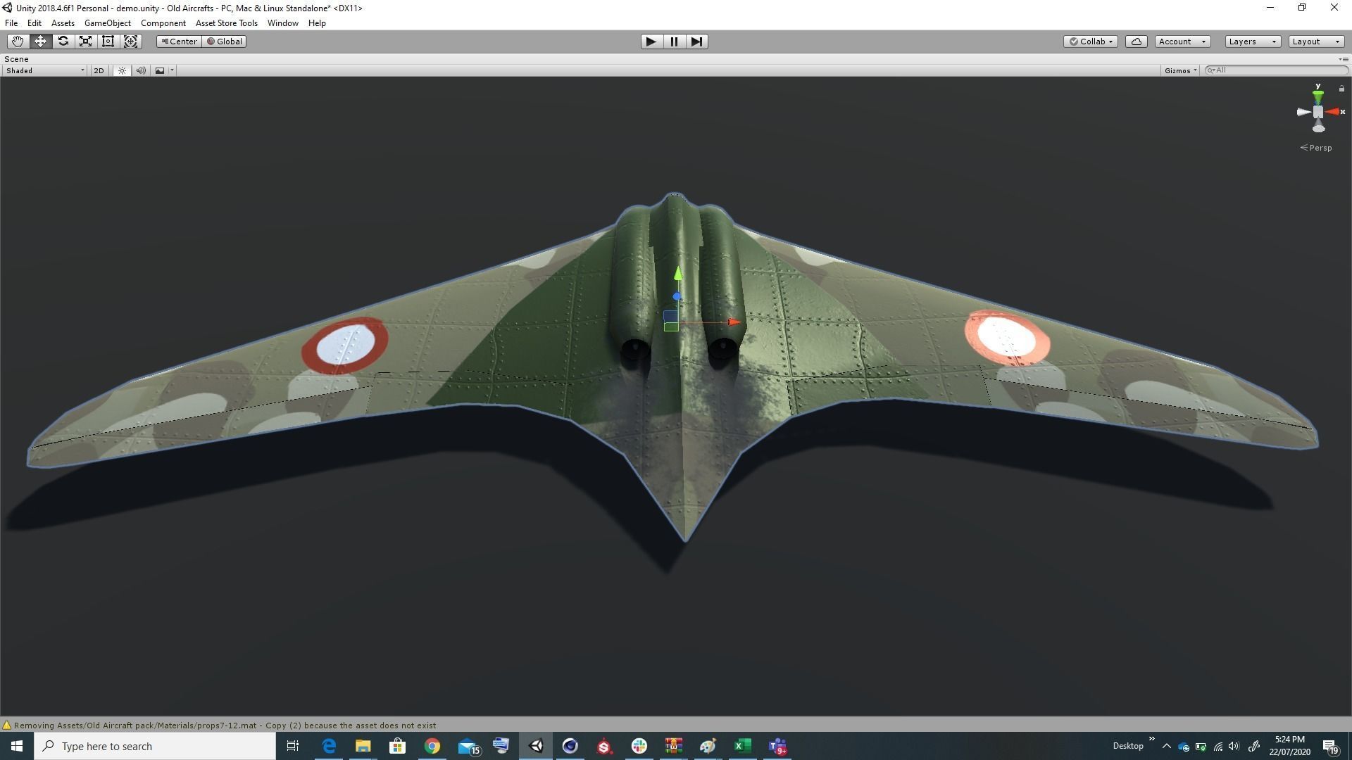 Pack of realistic pbr 42 low poly game AR VR ready aircraft Low-poly 3D model_89