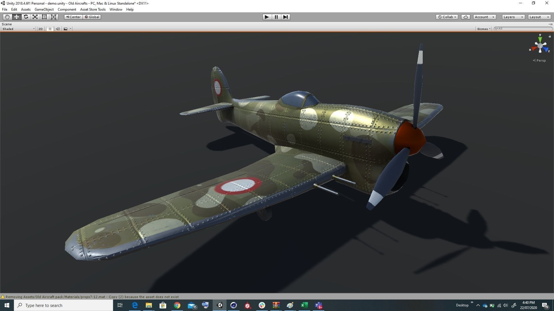 Pack of realistic pbr 42 low poly game AR VR ready aircraft Low-poly 3D model_7