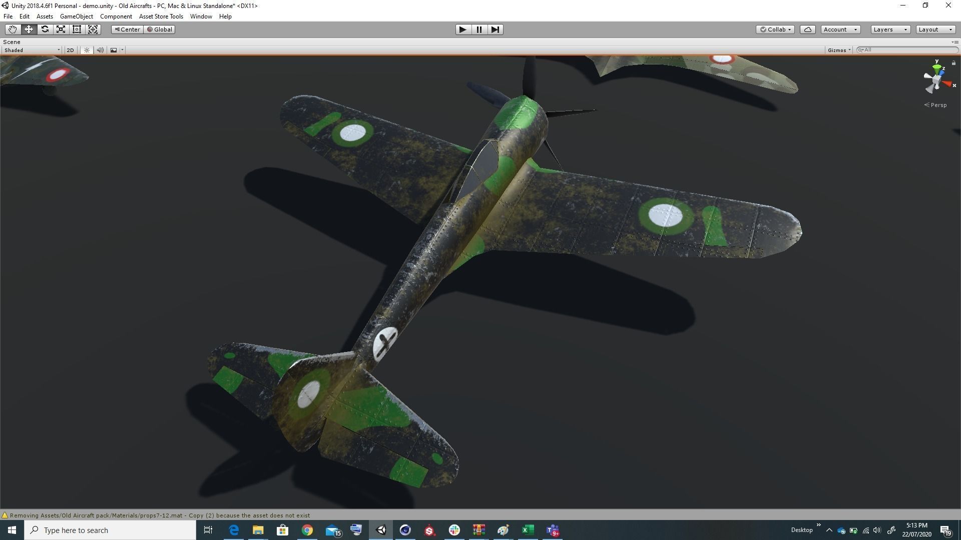 Pack of realistic pbr 42 low poly game AR VR ready aircraft Low-poly 3D model_63