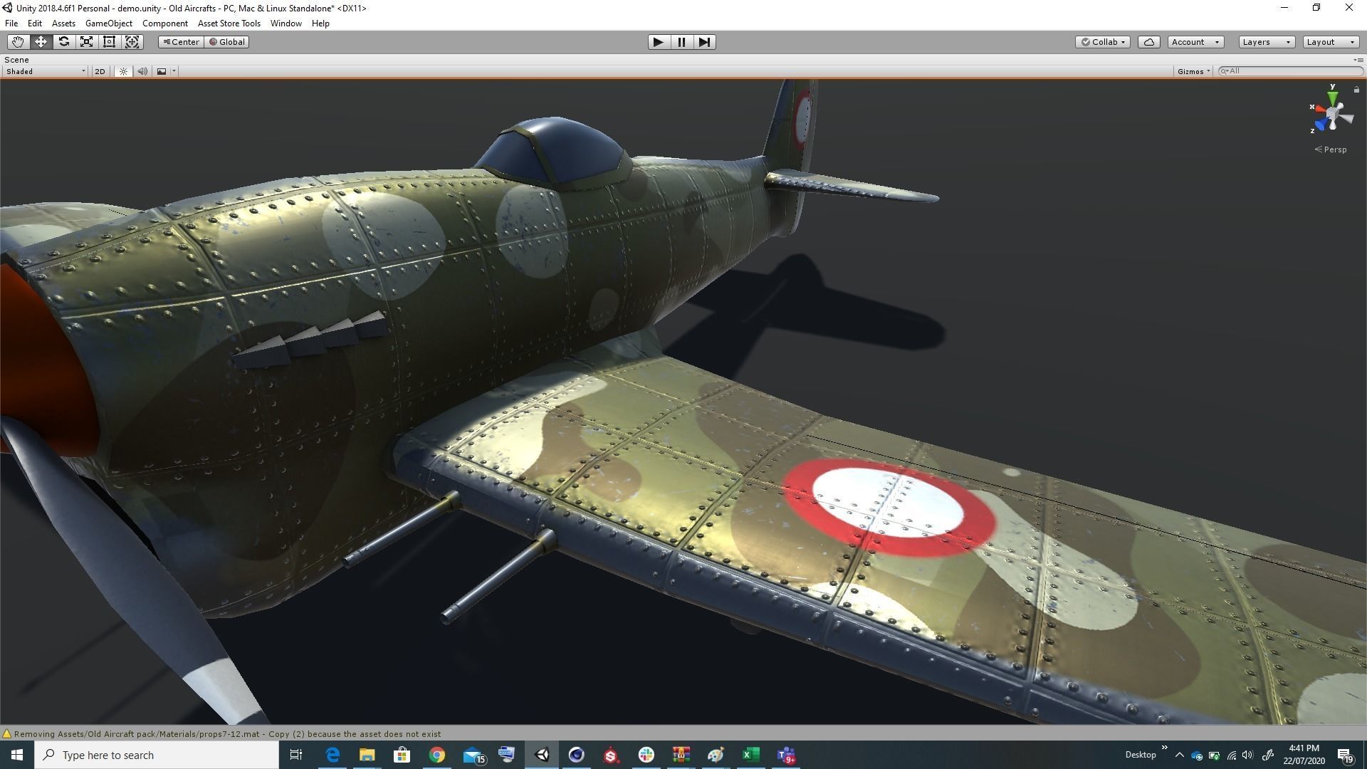 Pack of realistic pbr 42 low poly game AR VR ready aircraft Low-poly 3D model_9