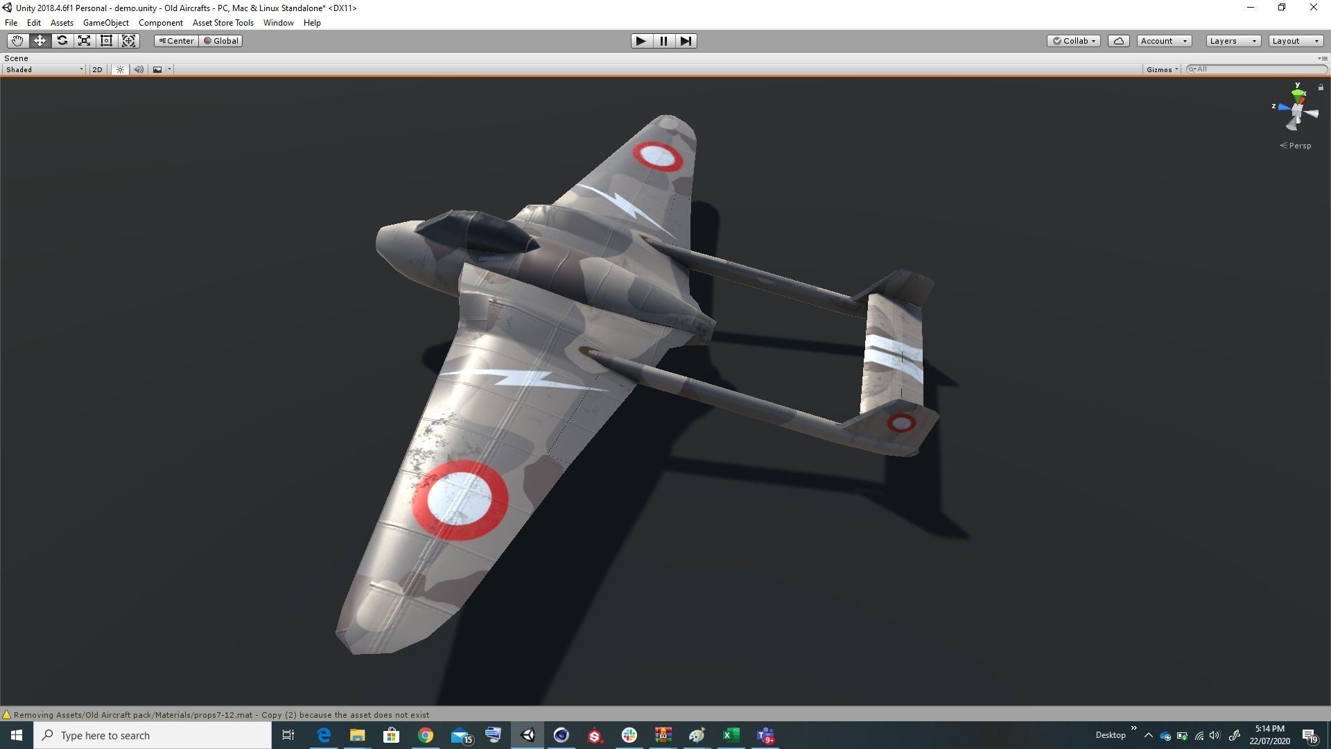 Pack of realistic pbr 42 low poly game AR VR ready aircraft Low-poly 3D model_67