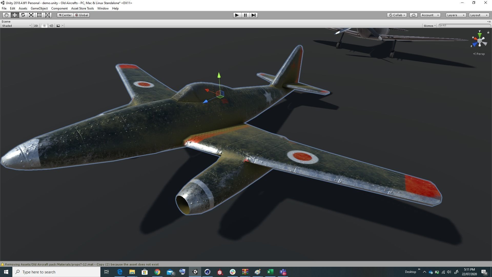 Pack of realistic pbr 42 low poly game AR VR ready aircraft Low-poly 3D model_56