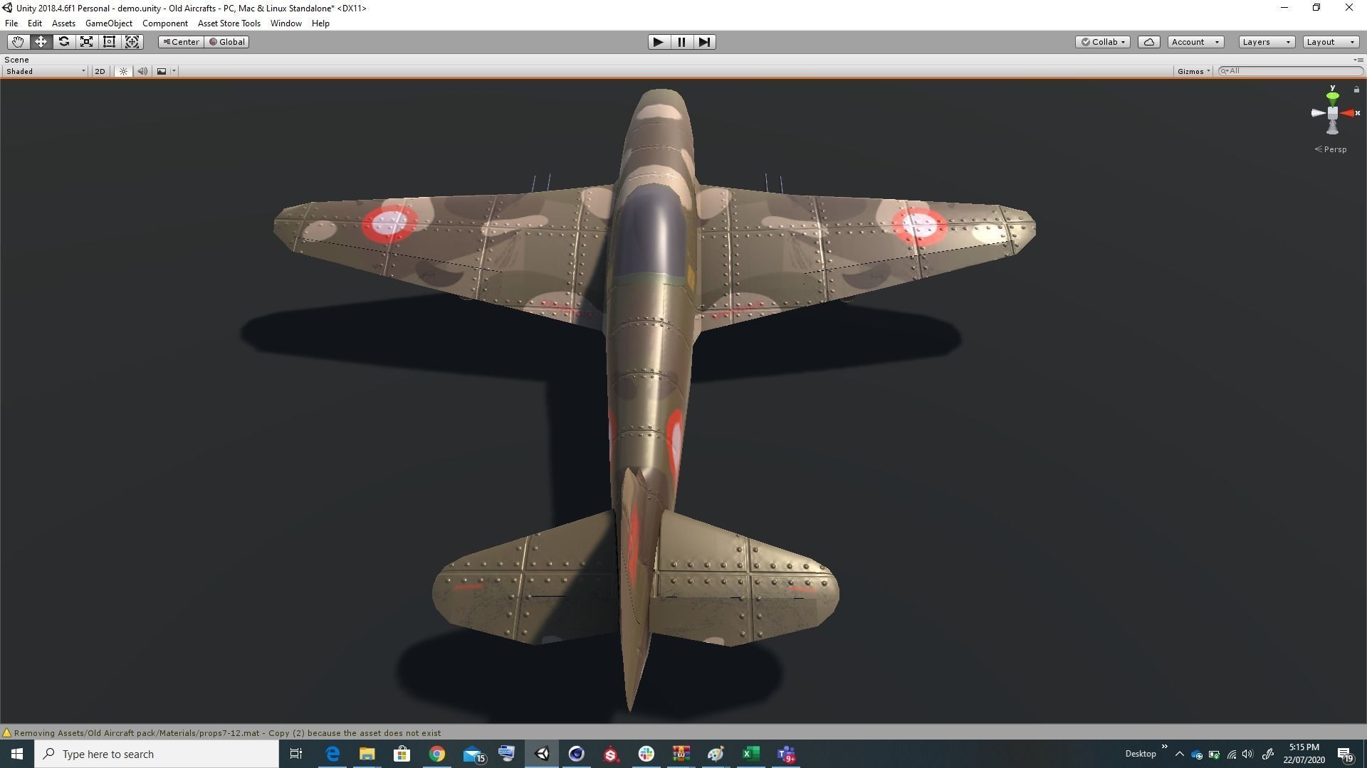 Pack of realistic pbr 42 low poly game AR VR ready aircraft Low-poly 3D model_70
