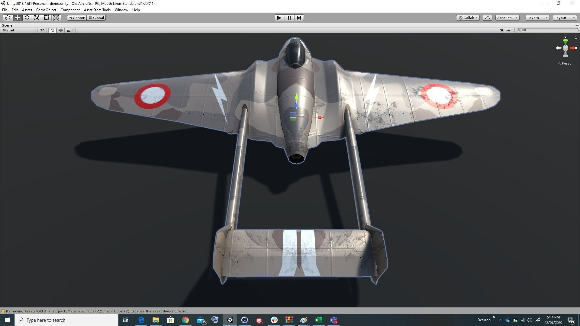 Pack of realistic pbr 42 low poly game AR VR ready aircraft Low-poly 3D model_66