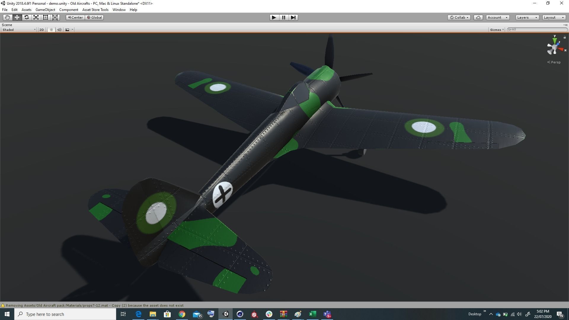 Pack of realistic pbr 42 low poly game AR VR ready aircraft Low-poly 3D model_36