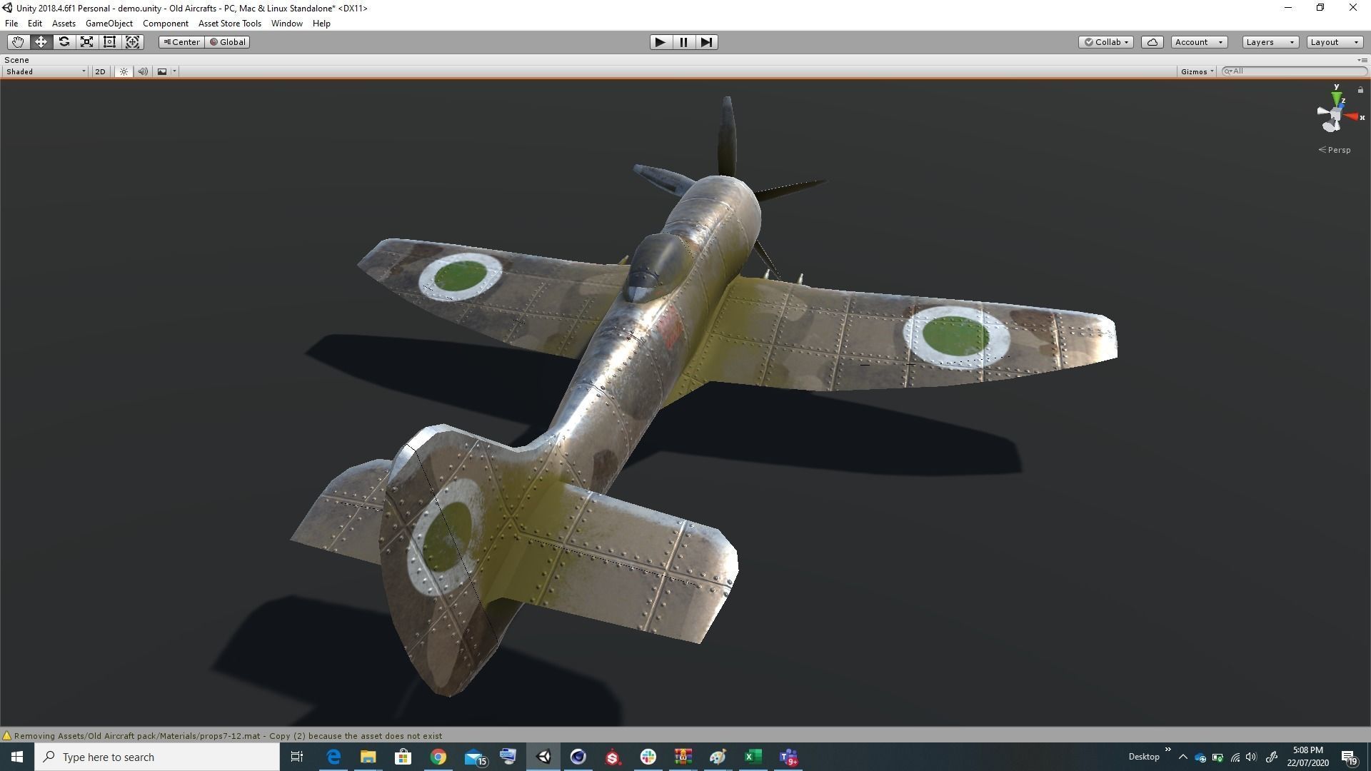 Pack of realistic pbr 42 low poly game AR VR ready aircraft Low-poly 3D model_48