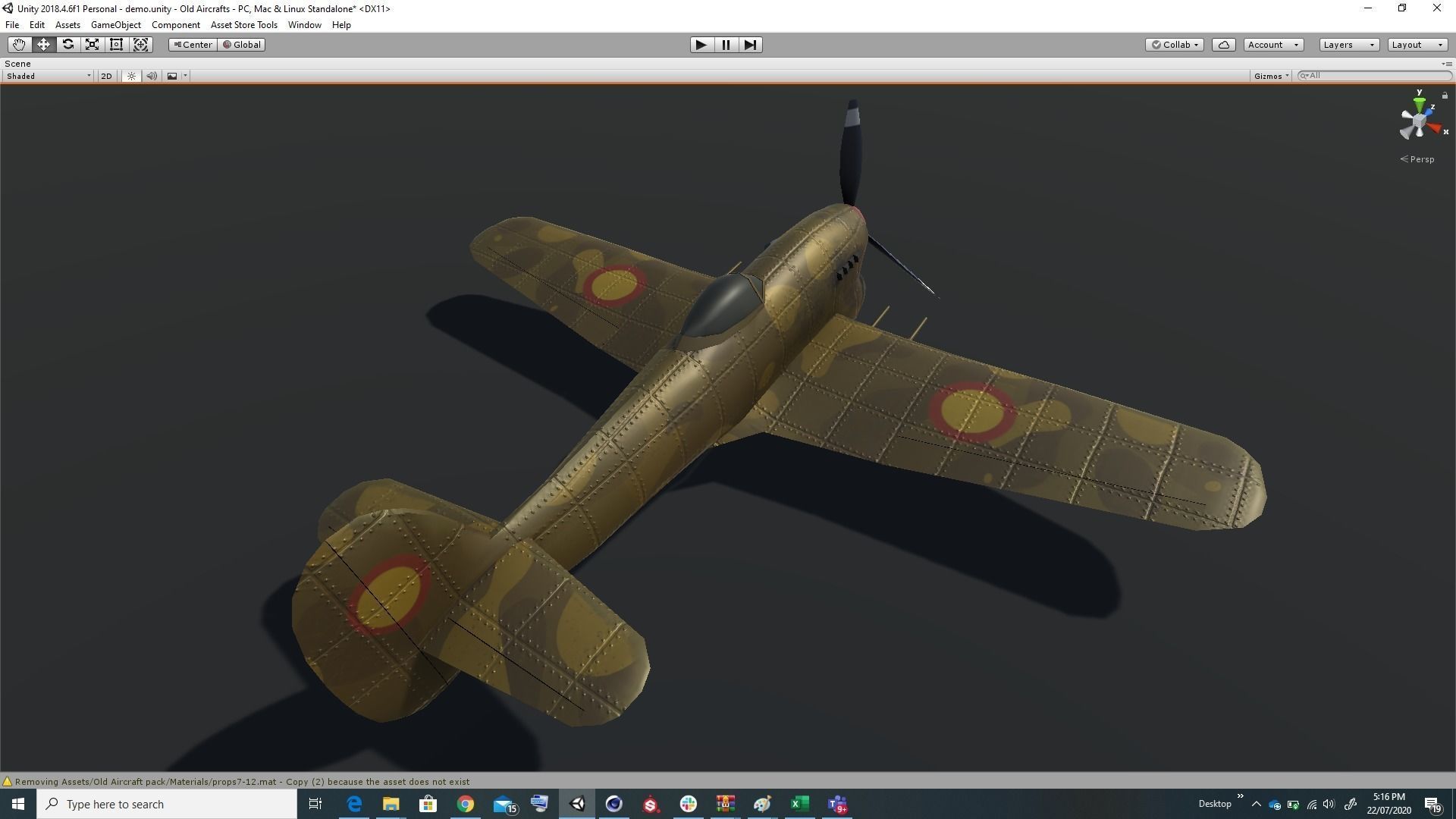 Pack of realistic pbr 42 low poly game AR VR ready aircraft Low-poly 3D model_72