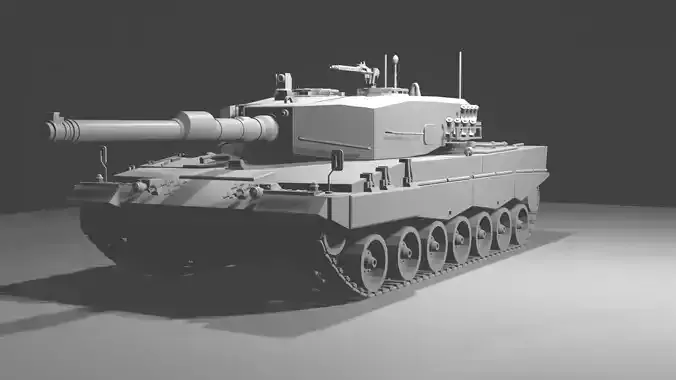 lowpoly leopard 2  3D model