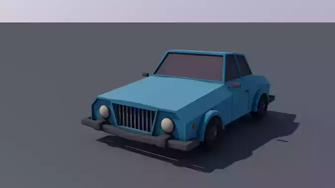 Low Poly Car Low-poly 3D model