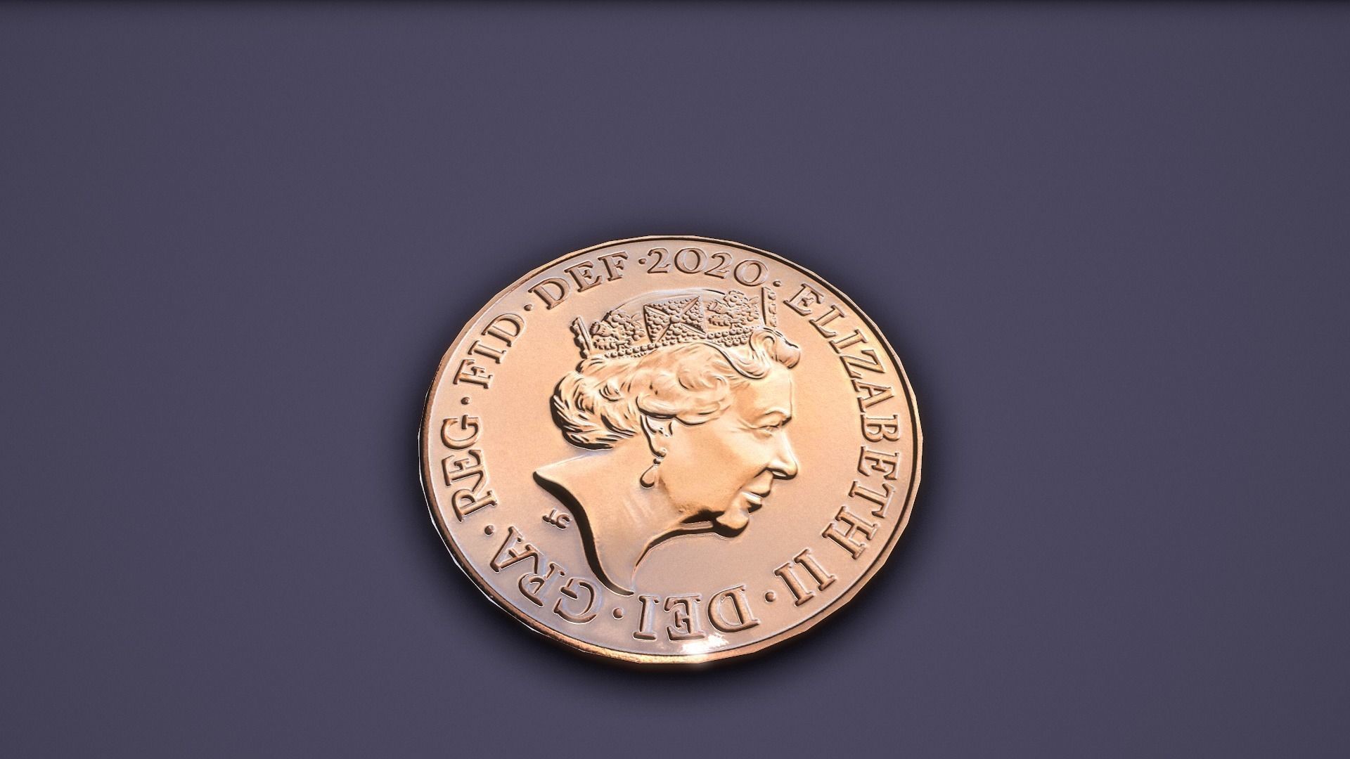 UK Coin Set Low-poly 3D model_25