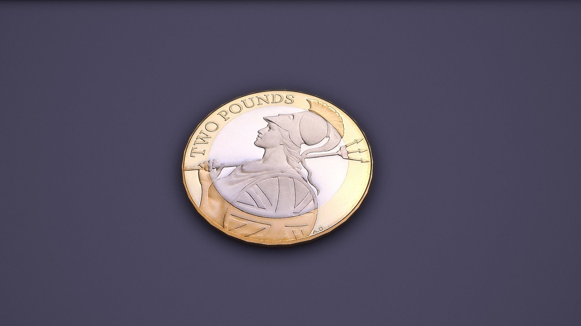 UK Coin Set Low-poly 3D model_17