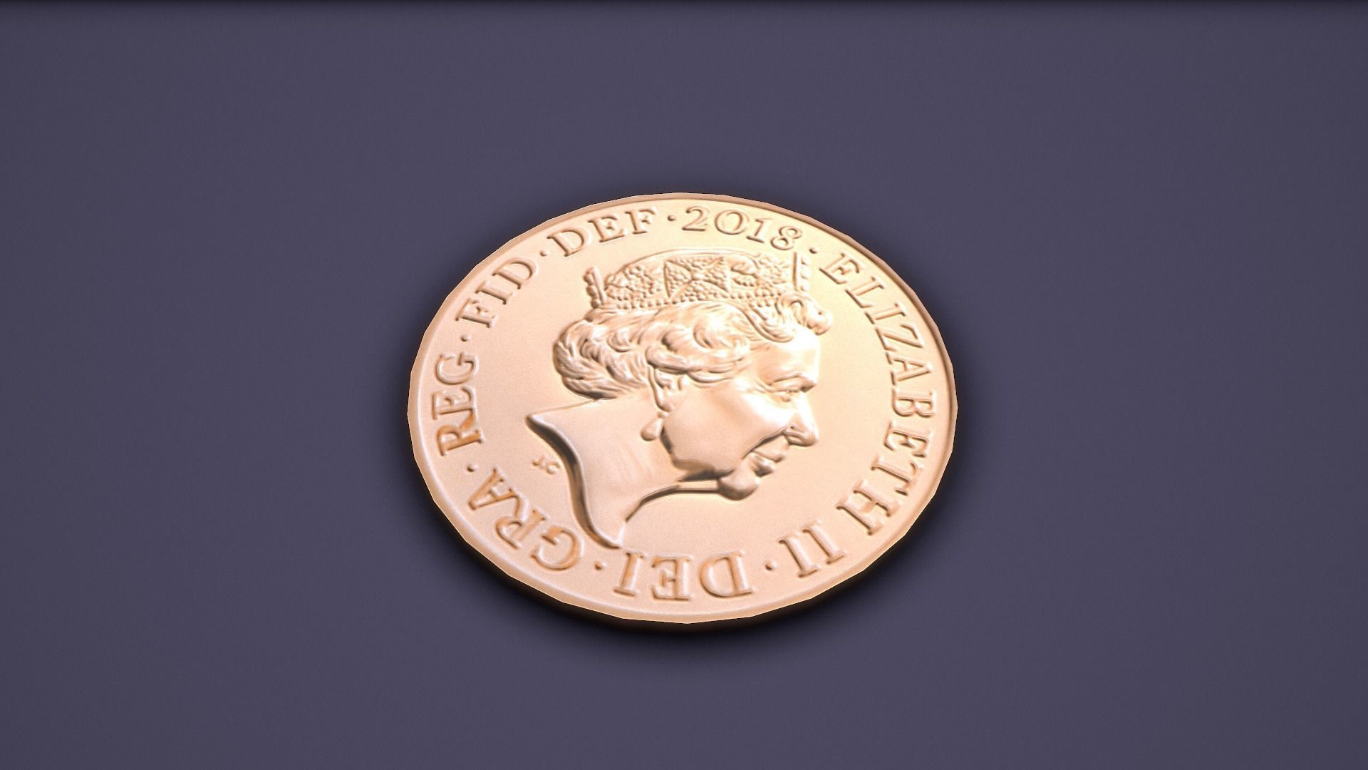 UK Coin Set Low-poly 3D model_23