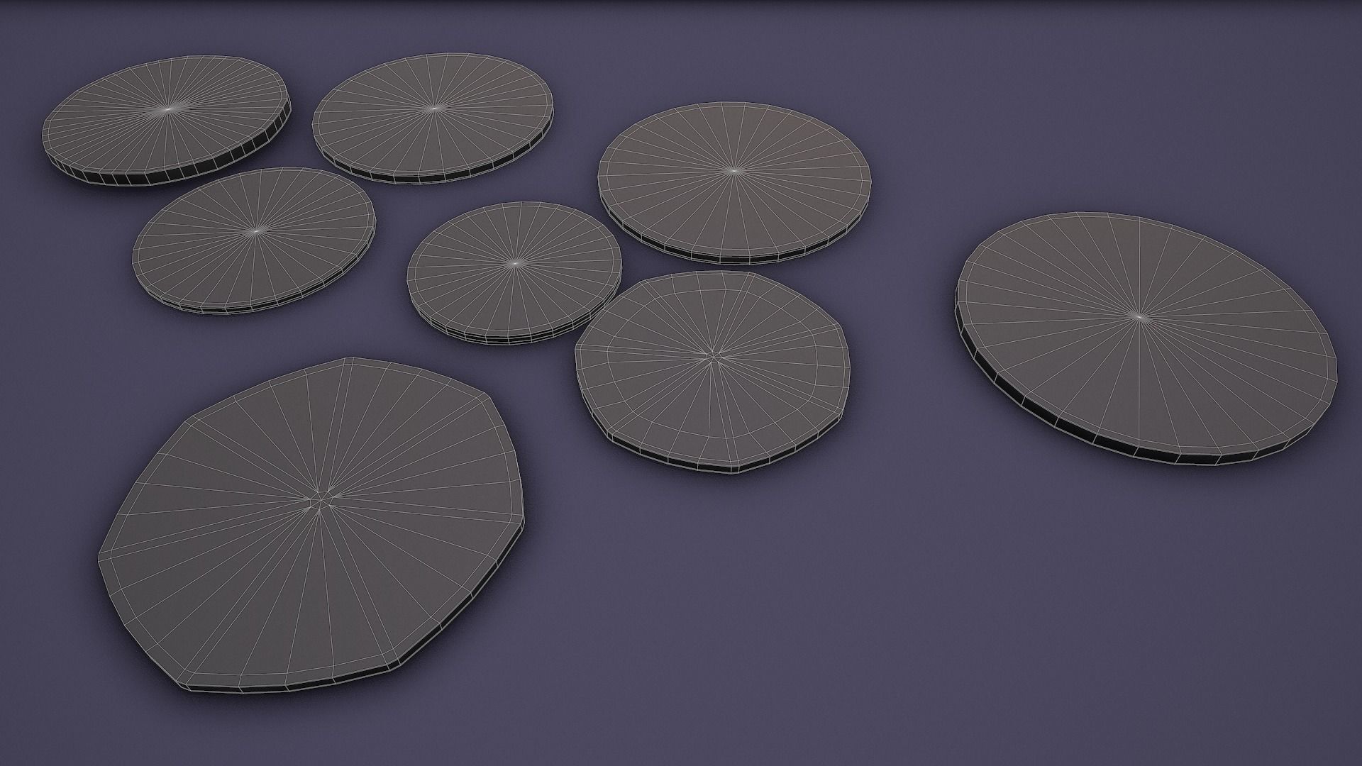 UK Coin Set Low-poly 3D model_29