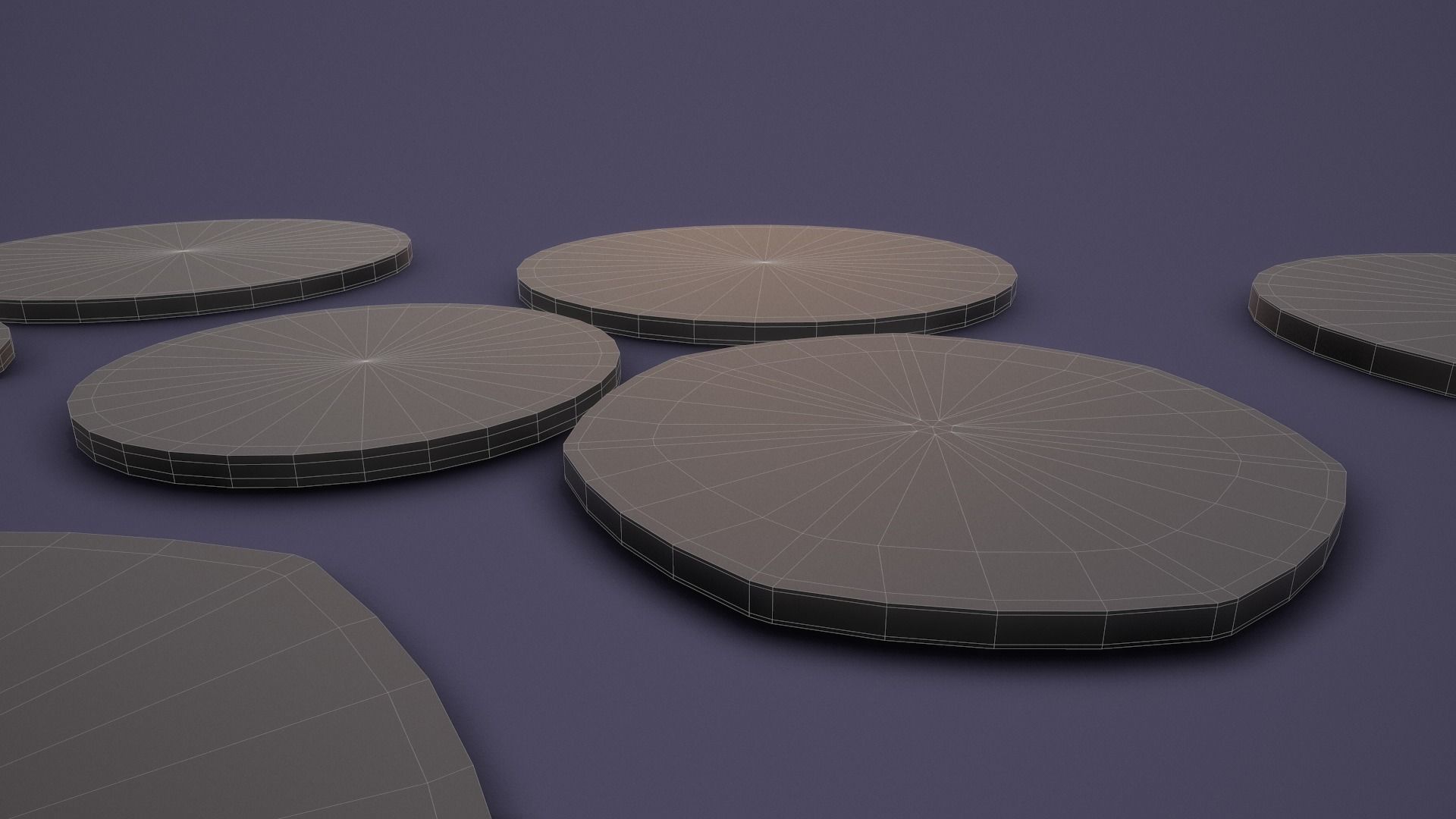 UK Coin Set Low-poly 3D model_30