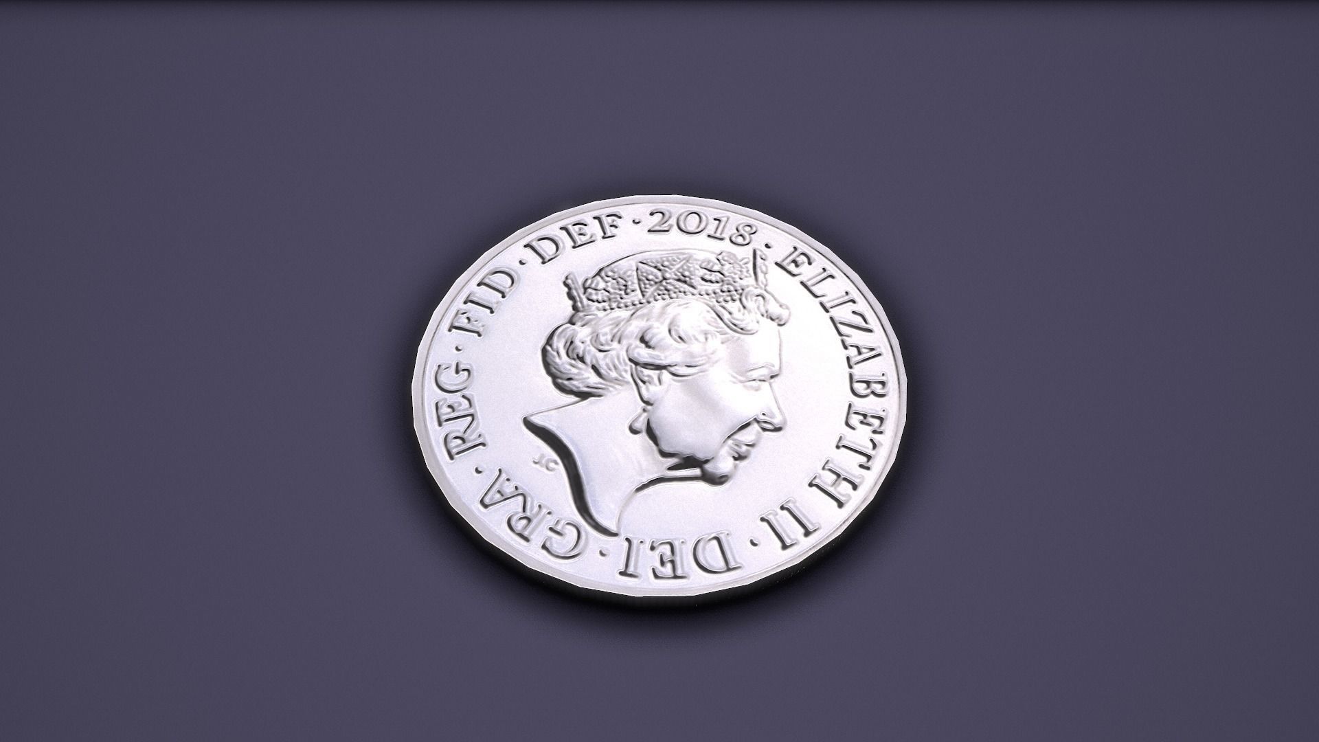 UK Coin Set Low-poly 3D model_27