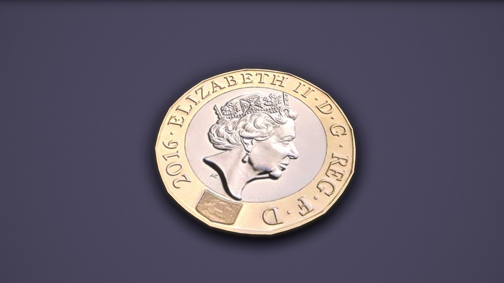 UK Coin Set Low-poly 3D model_15